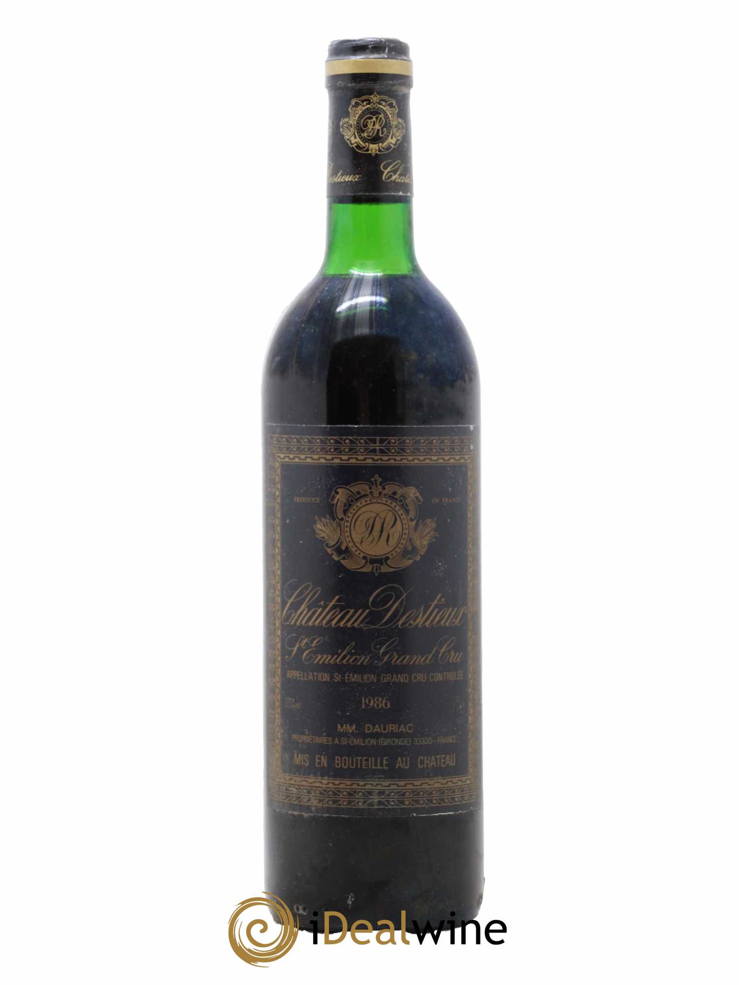 Château Destieux Grand Cru Classé 1986 - Lot de 1 bouteille - 0