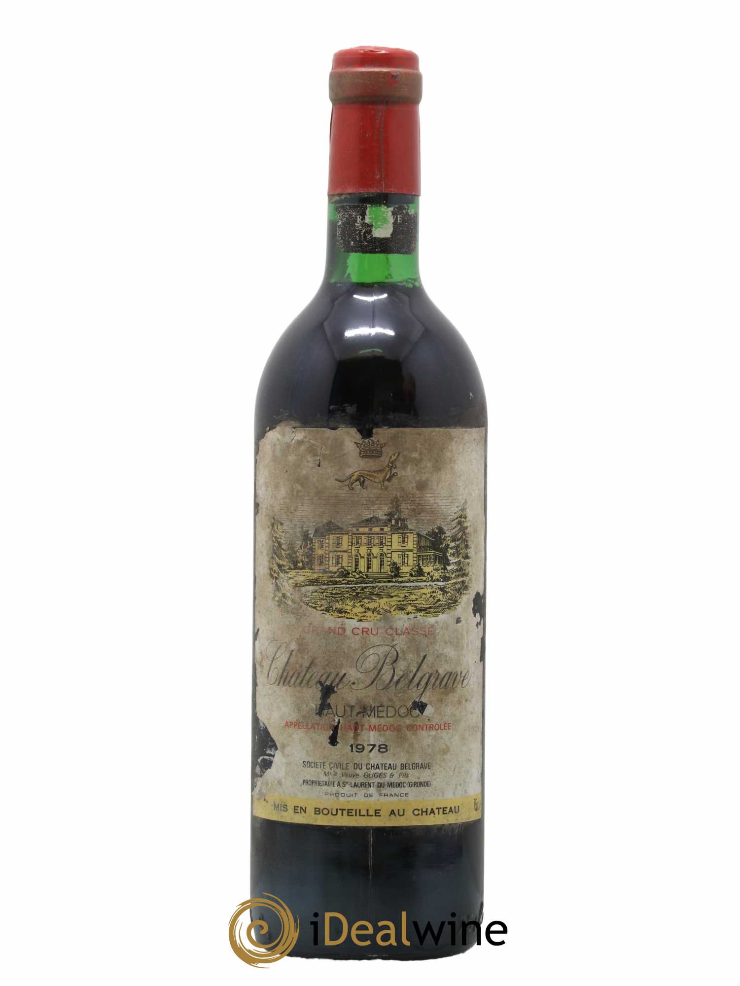 Château Belgrave 5ème Grand Cru Classé 1978 - Lot de 1 bouteille - 0