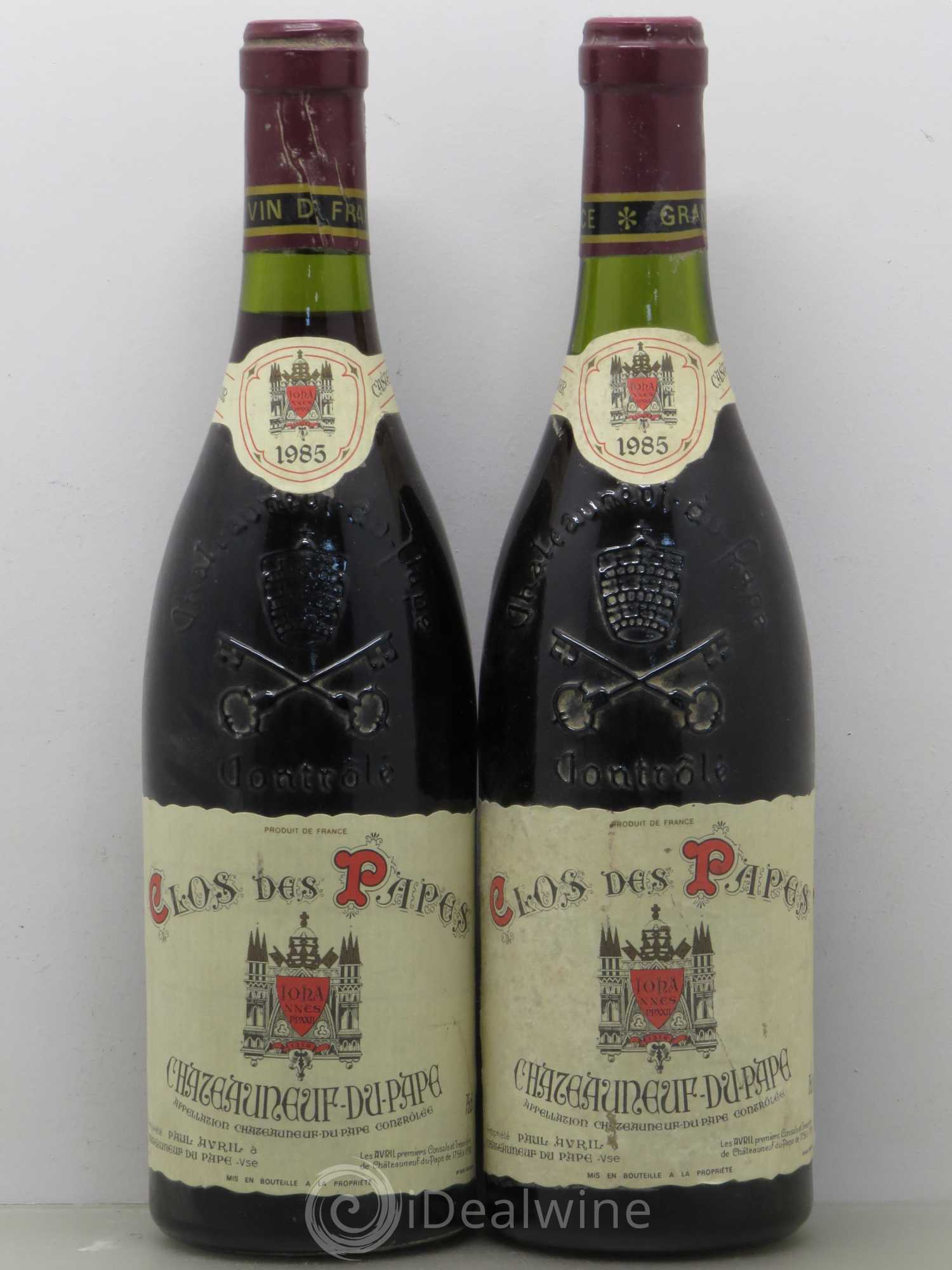 Châteauneuf-du-Pape Clos des Papes - Paul Avril 1985 - Lot de 2 bouteilles - 0