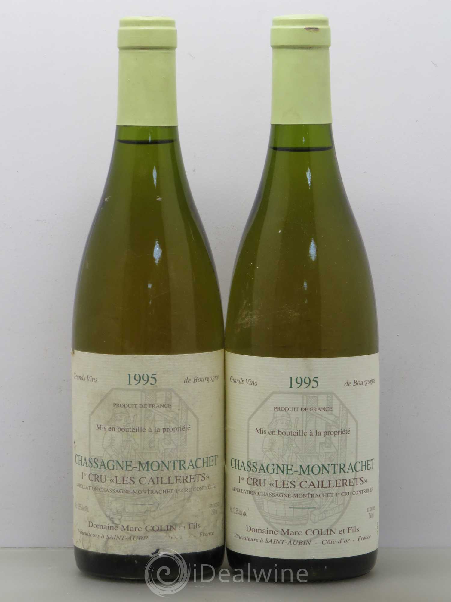 Chassagne-Montrachet 1er Cru Les Caillerets Marc Colin & Fils 1995 - Lot de 2 bouteilles - 0