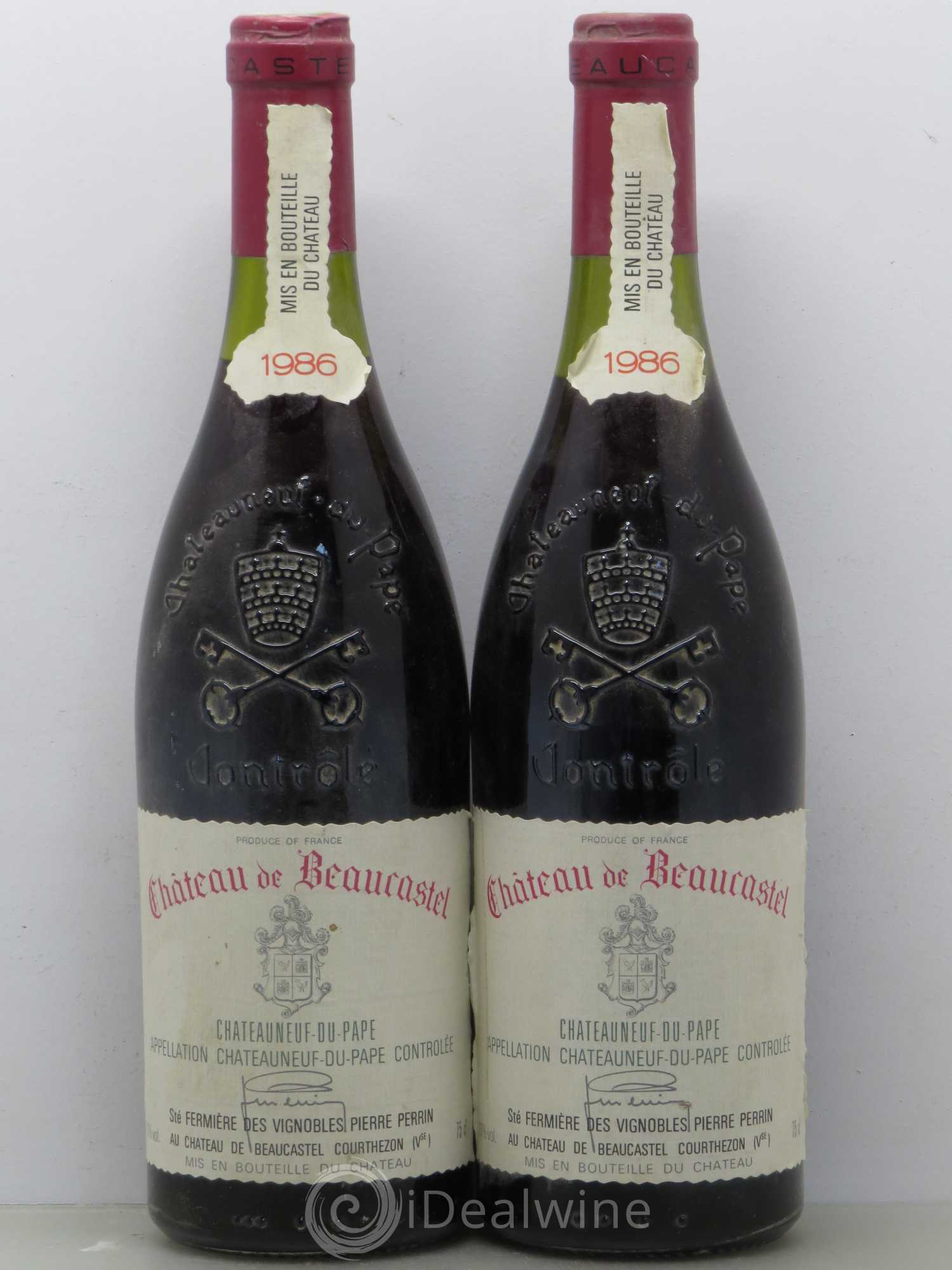 Châteauneuf-du-Pape Château de Beaucastel Famille Perrin 1986 - Lot de 2 bouteilles - 0