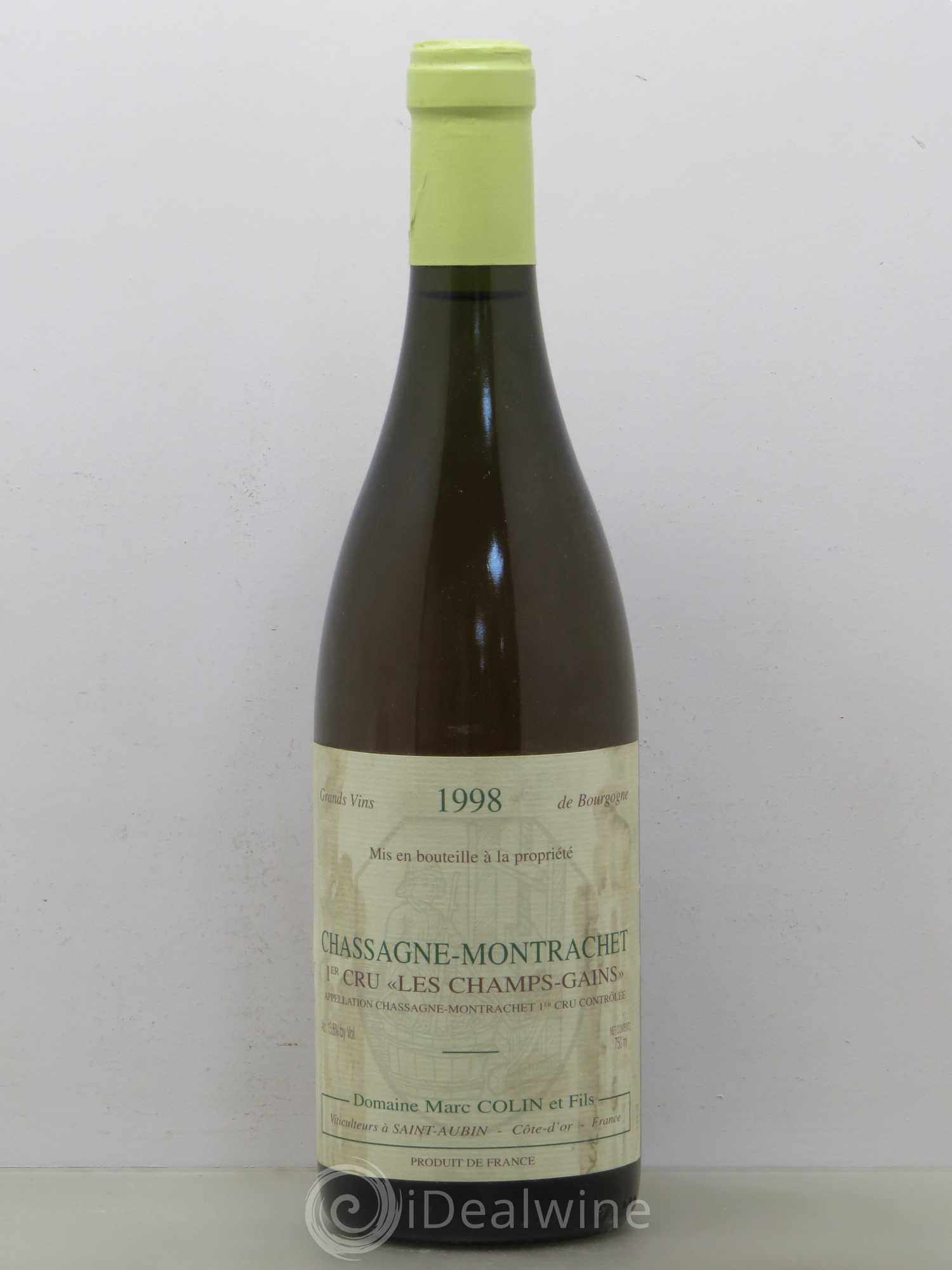 Chassagne-Montrachet 1er Cru Champs Gains Marc Colin 1998 - Posten von 1 Flasche - 0