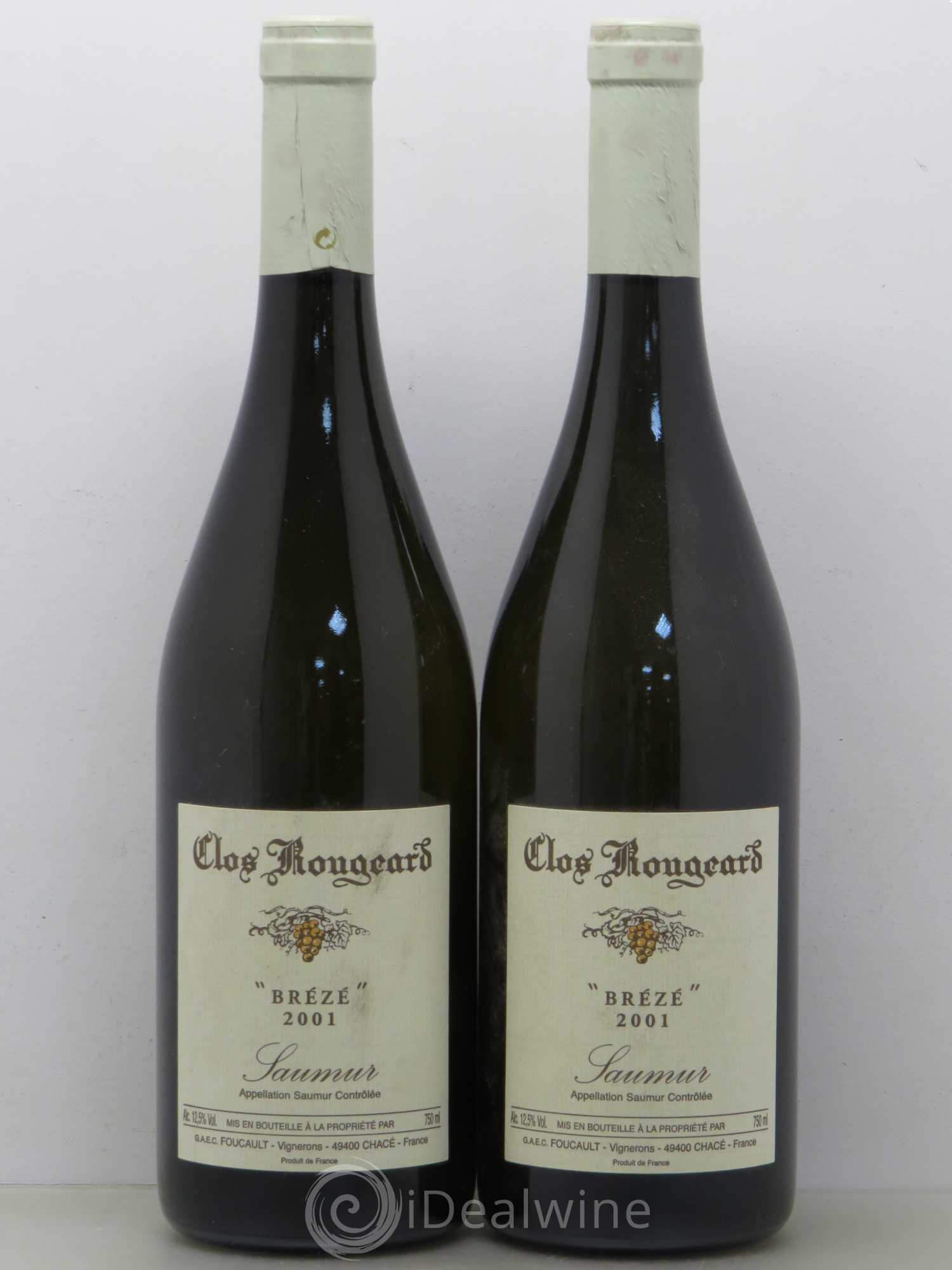 Saumur Brézé Clos Rougeard 2001 - Lot de 2 bouteilles - 0