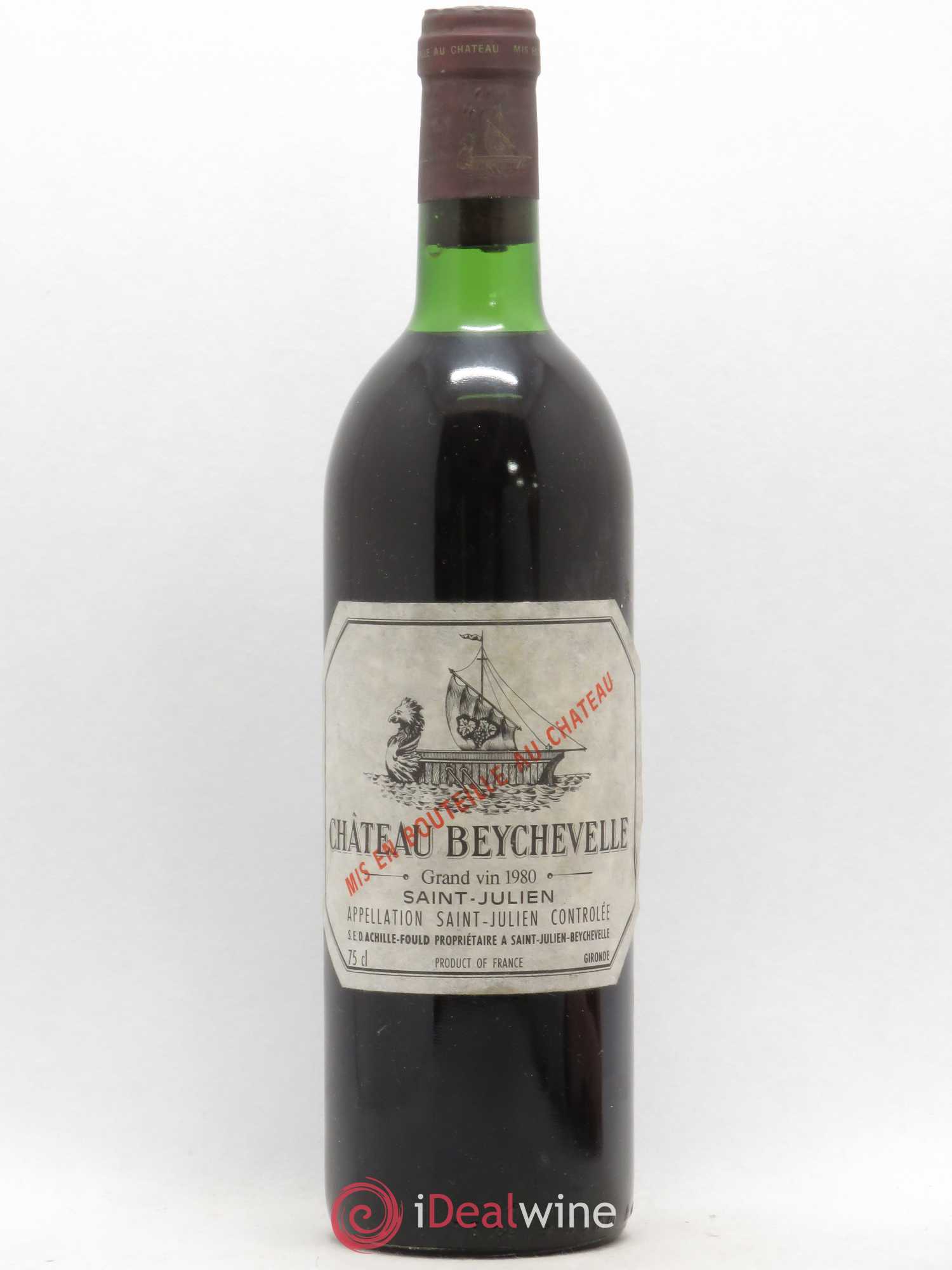 Château Beychevelle 4ème Grand Cru Classé 1980 - Lot de 1 bouteille - 0