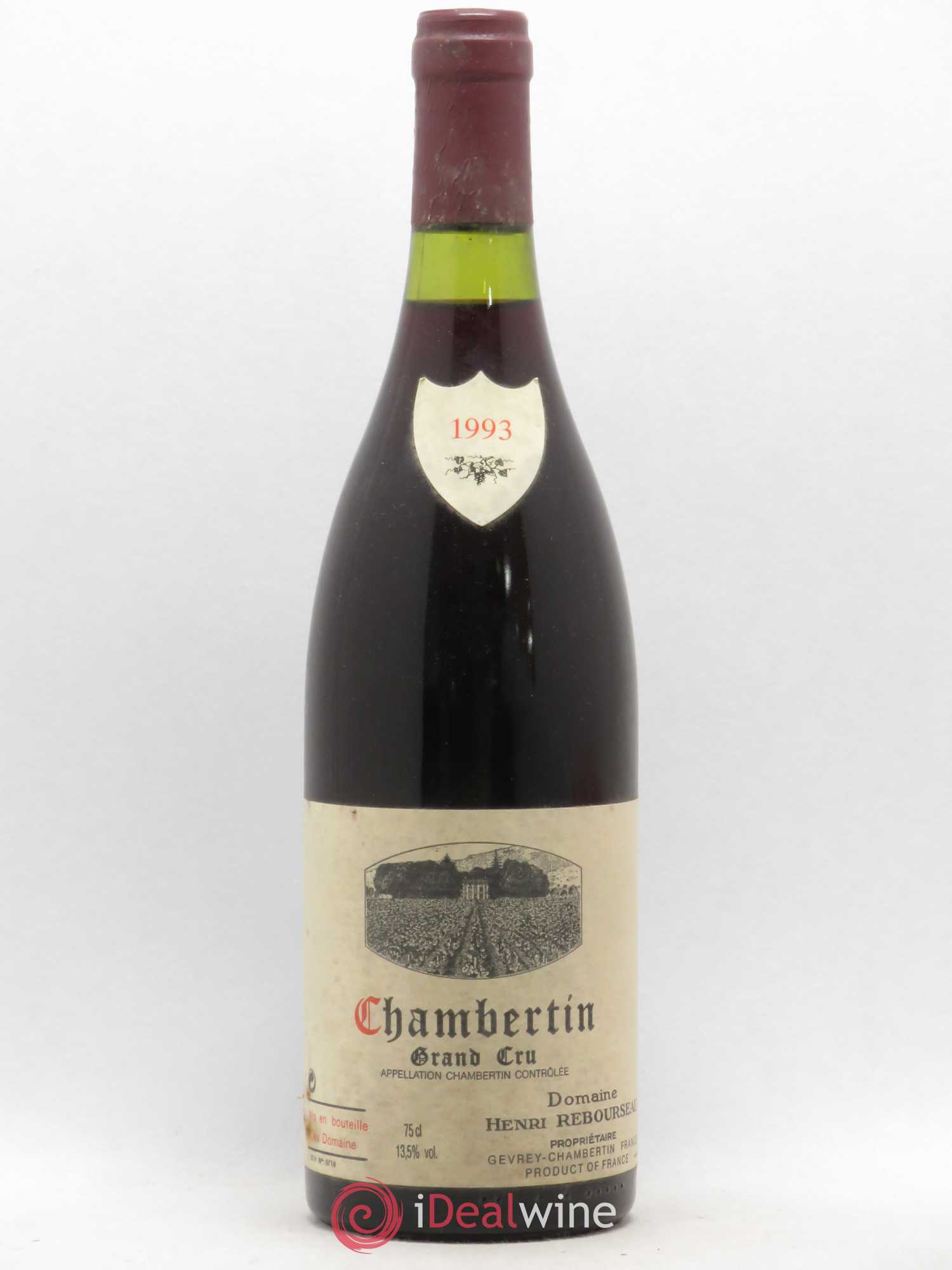 Chambertin Grand Cru Henri Rebourseau 1993 - Lot de 1 bouteille - 0