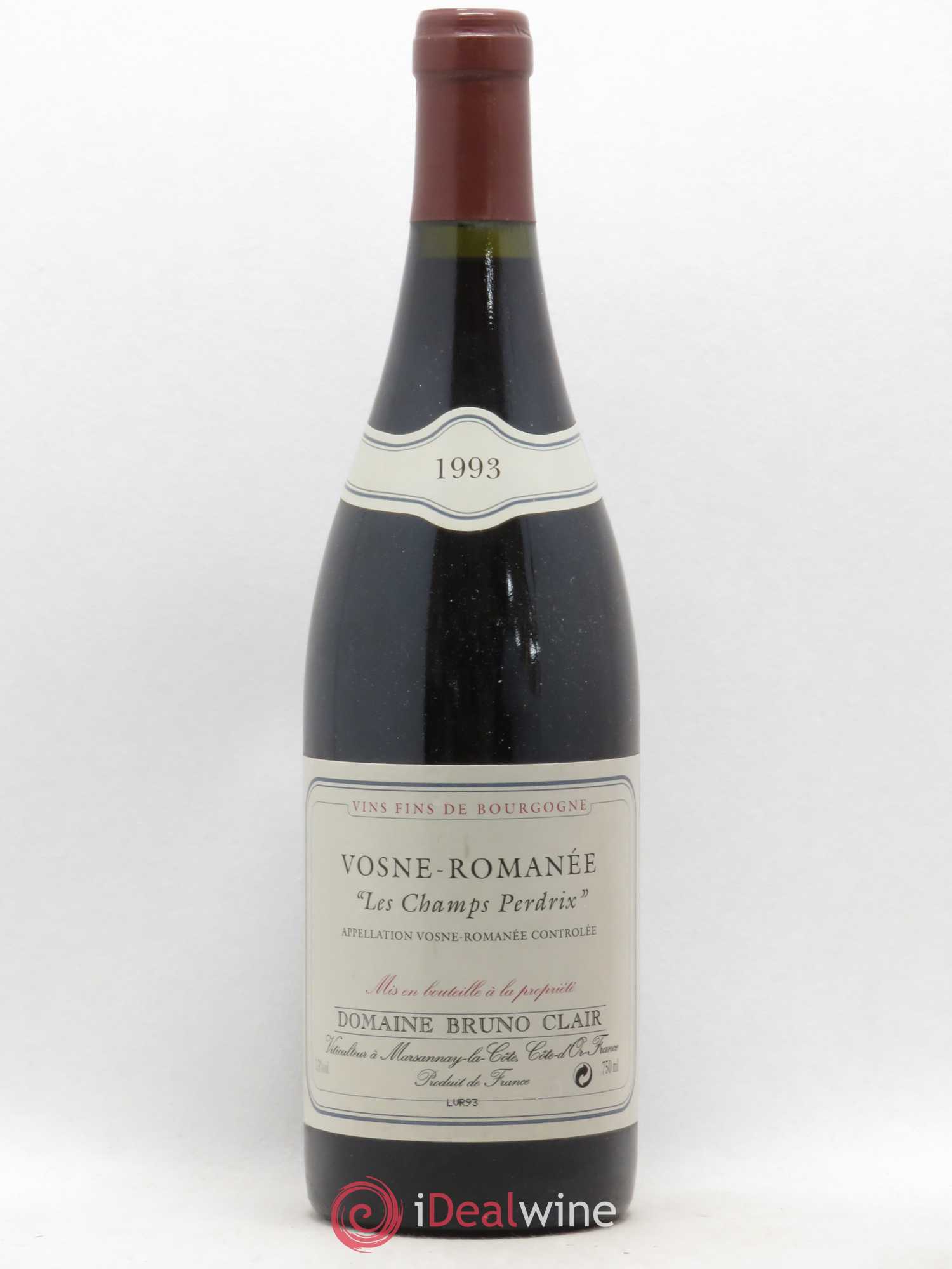 Vosne-Romanée Les Champs Perdrix Bruno Clair (Domaine) 1993 - Lot de 1 bouteille - 0