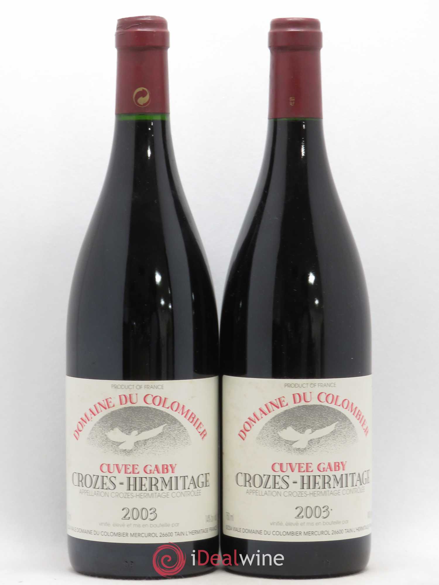 Crozes-Hermitage Cuvée Gaby Colombier (Domaine du) 2003 - Lot de 2 bouteilles - 0