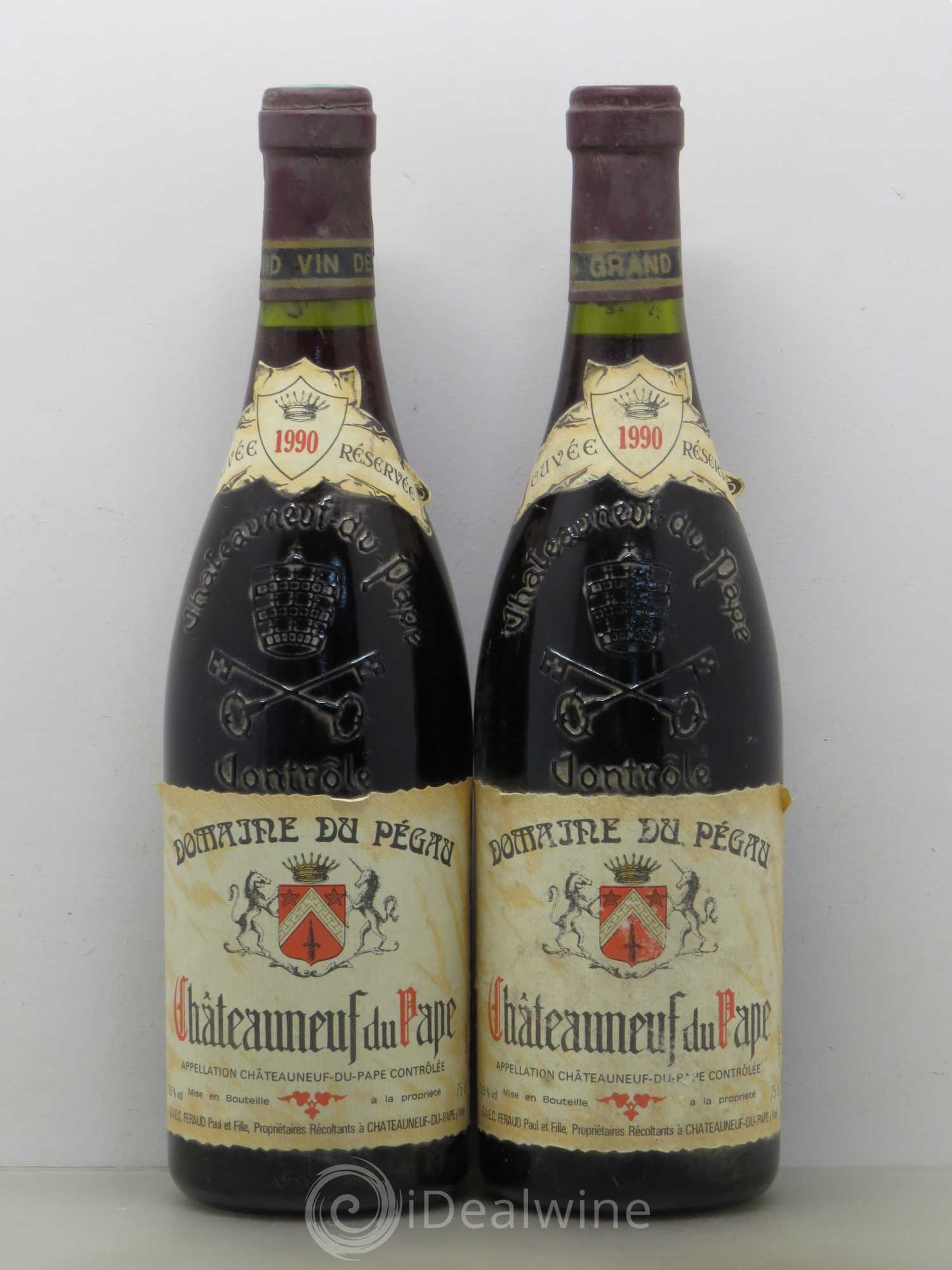 Châteauneuf-du-Pape Domaine du Pégau Cuvée Réservée Paul et Laurence Féraud 1990 - Lot de 2 bouteilles - 0