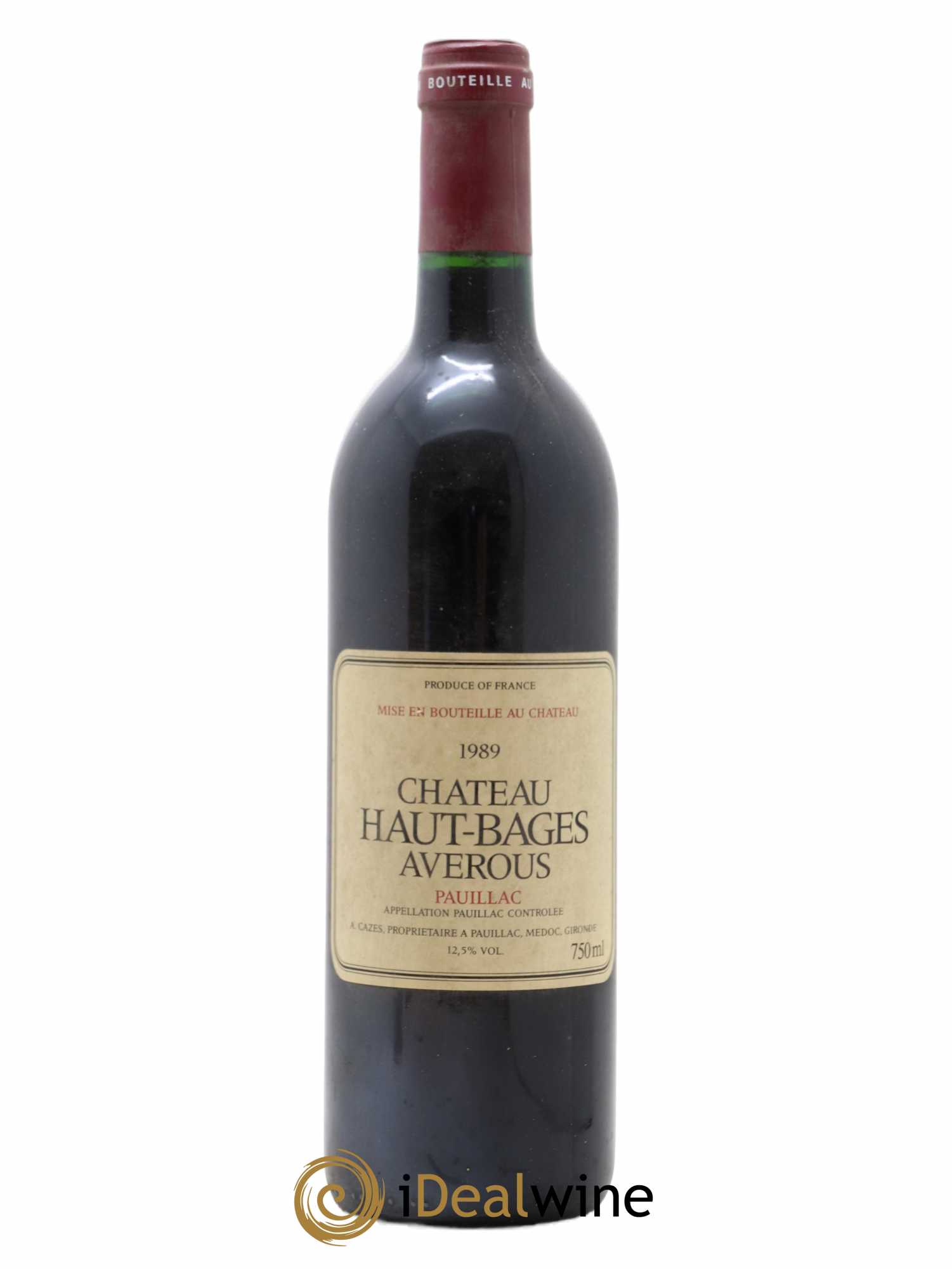 Château Haut Bages Averous Cru Bourgeois 1989 - Lot de 1 bouteille - 0