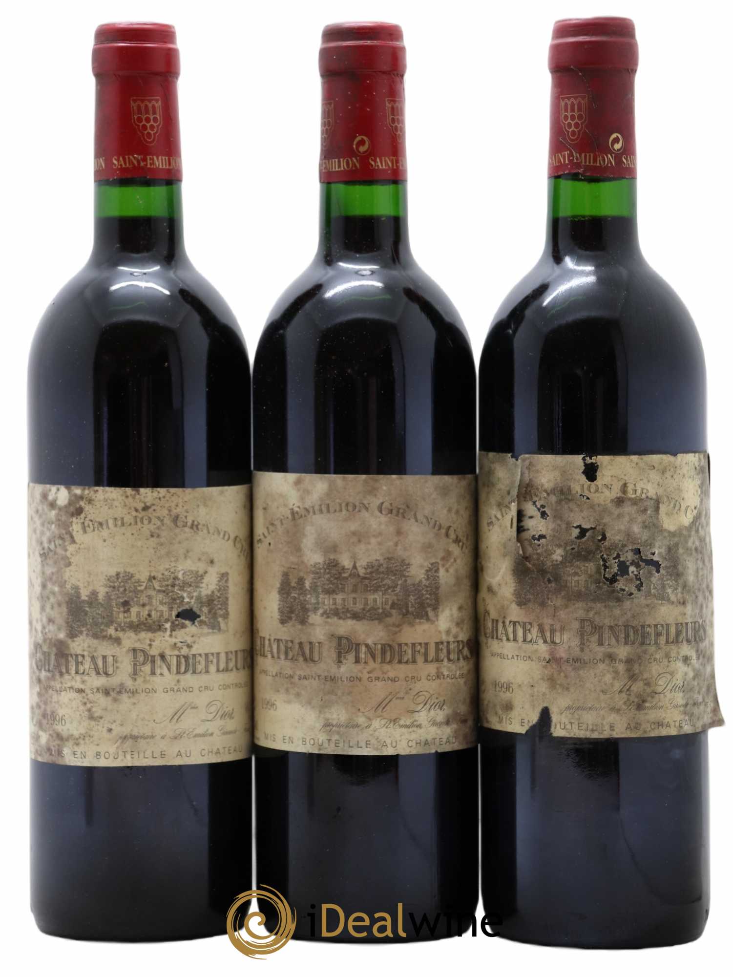 Saint-Émilion Grand Cru Château Pindefleurs (sans prix de réserve) 1996 - Posten von 3 Flaschen - 0