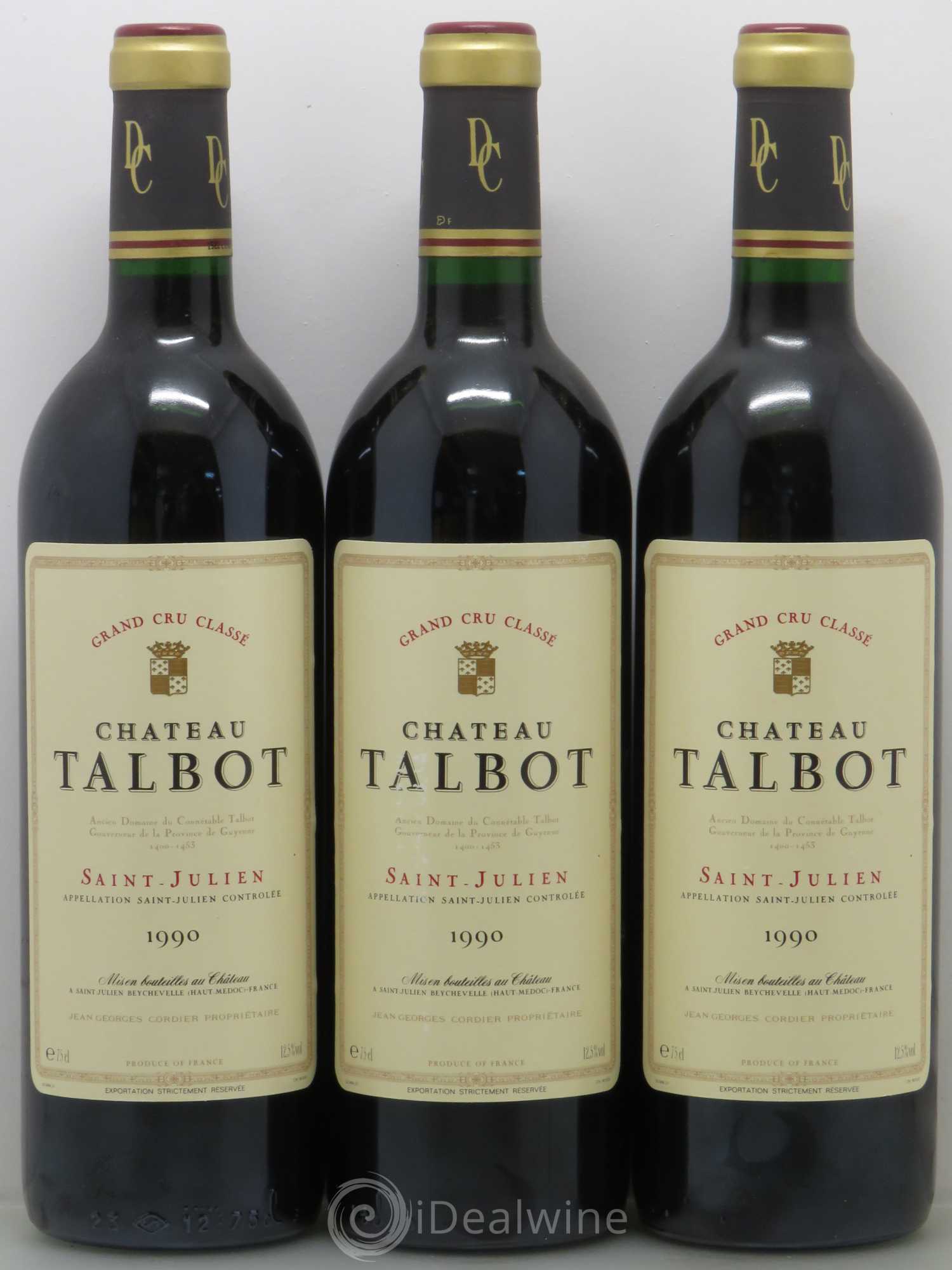 Château Talbot 4ème Grand Cru Classé 1990 - Lot de 6 bouteilles - 2
