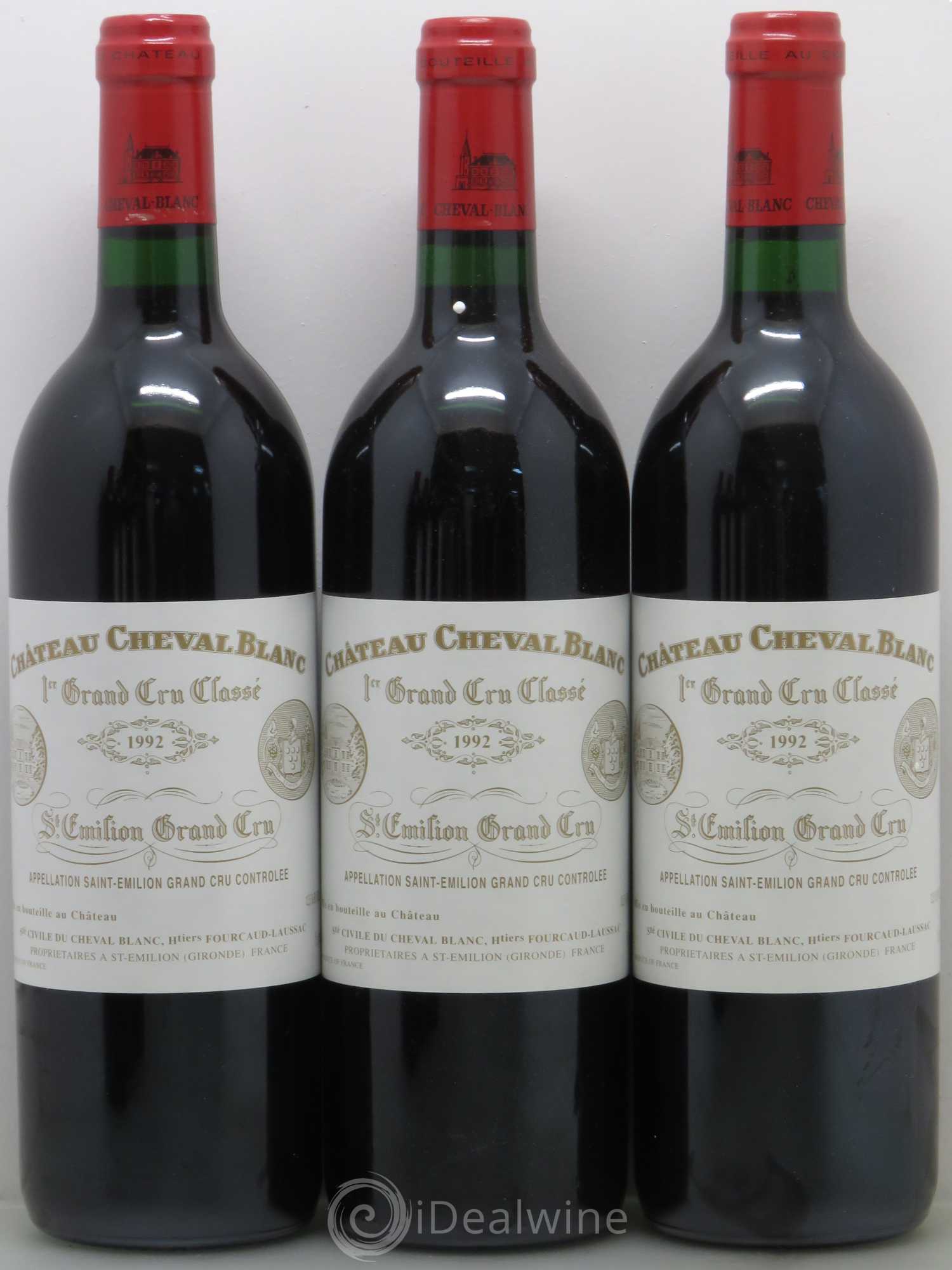 Château Cheval Blanc 1er Grand Cru Classé A 1992 - Lot de 6 bouteilles - 1