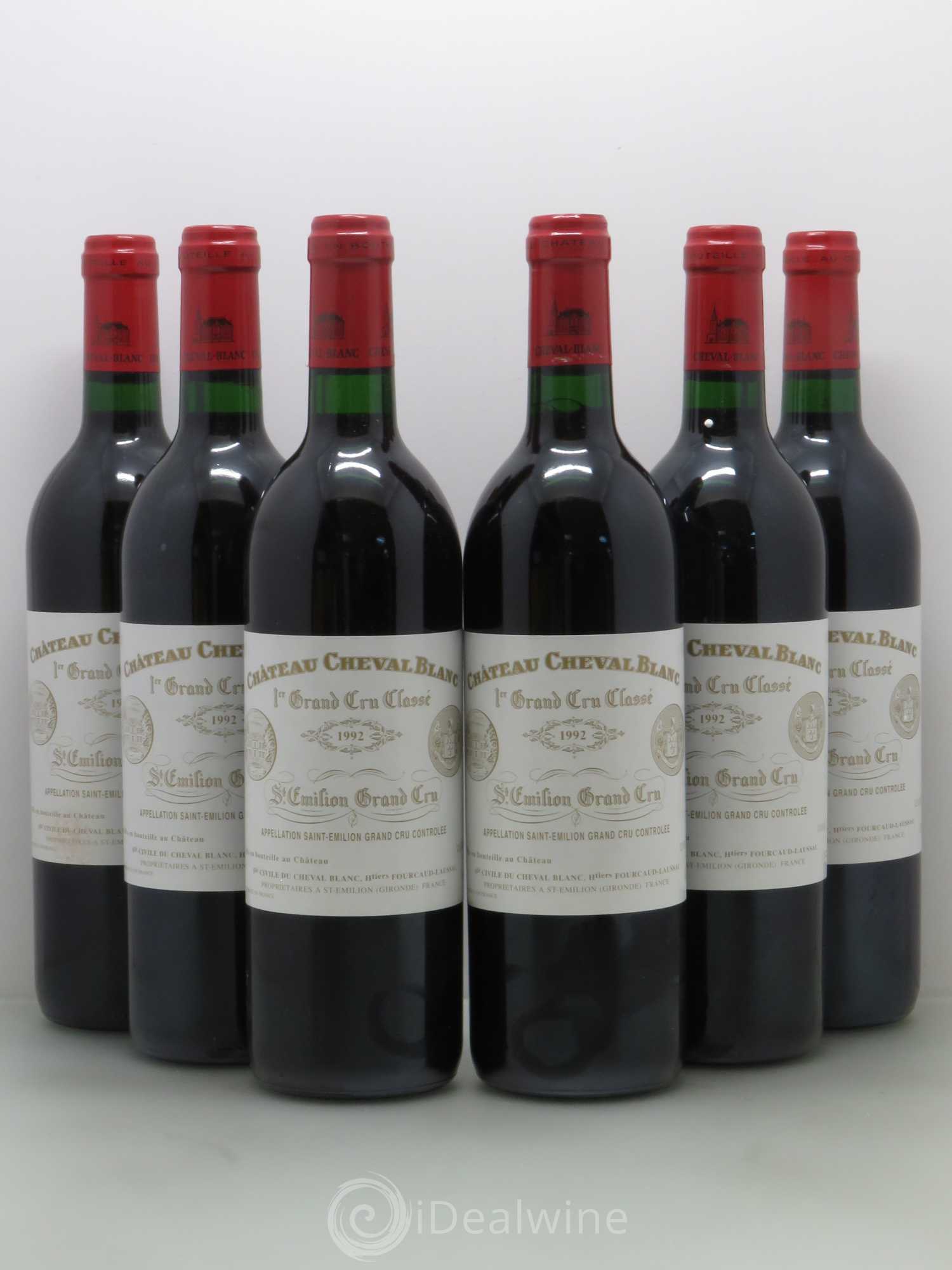 Château Cheval Blanc 1er Grand Cru Classé A 1992 - Lot de 6 bouteilles - 0