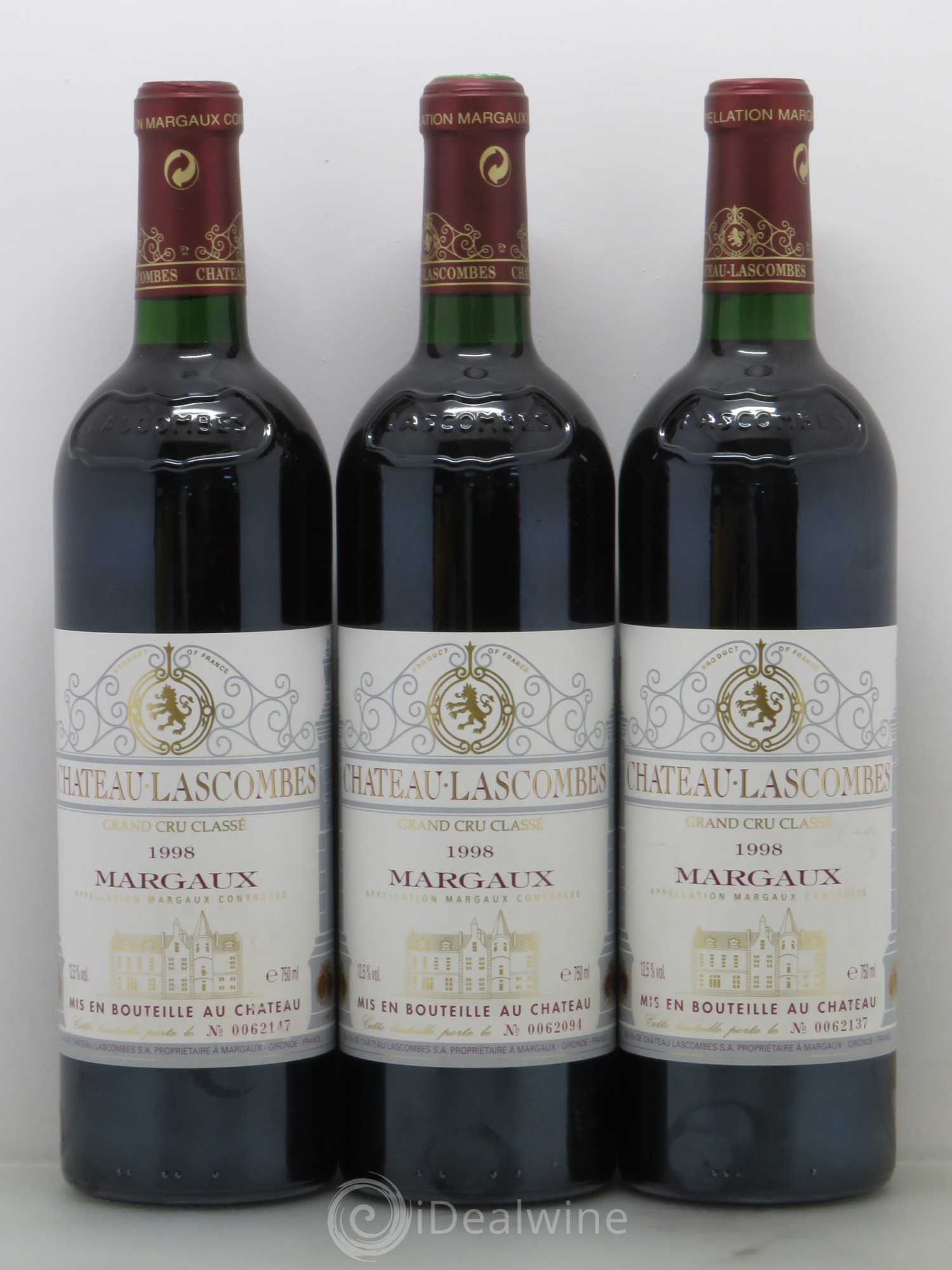 Château Lascombes 2ème Grand Cru Classé 1998 - Lot de 6 bouteilles - 1