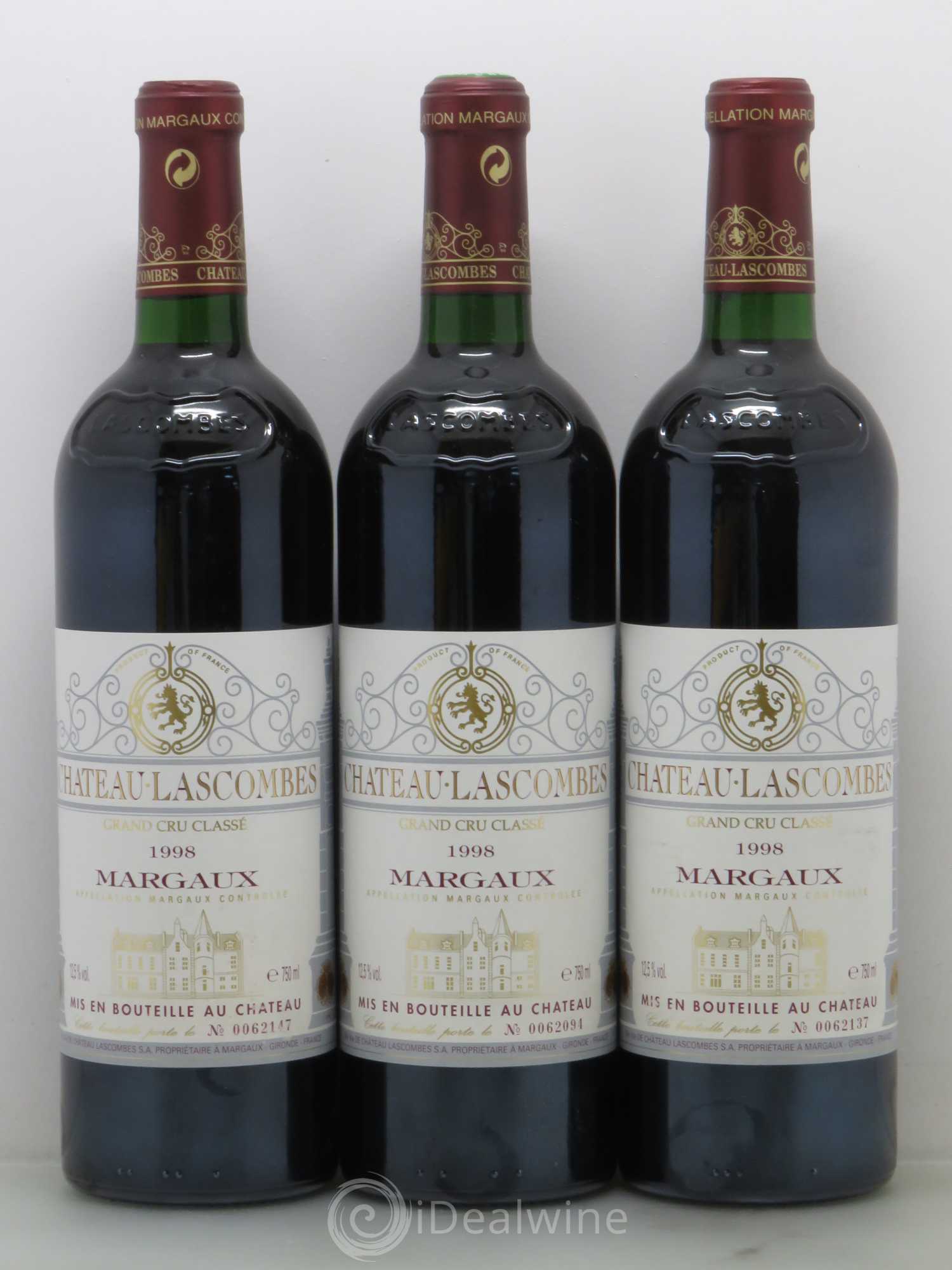 Château Lascombes 2ème Grand Cru Classé 1998 - Lot de 6 bouteilles - 2