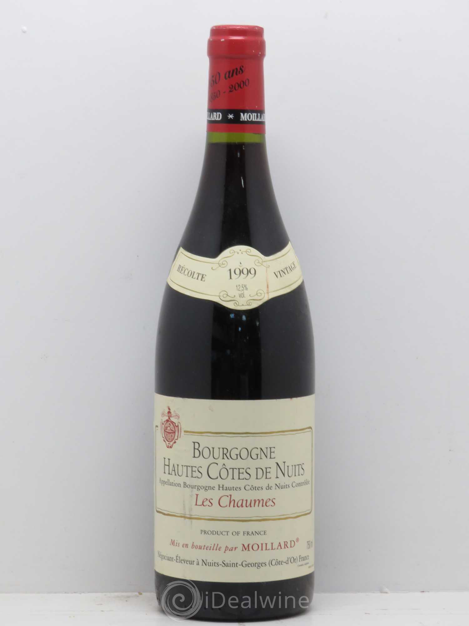 Hautes-Côtes de Nuits Les Chaumes Moillard 1999 - Posten von 1 Flasche - 0