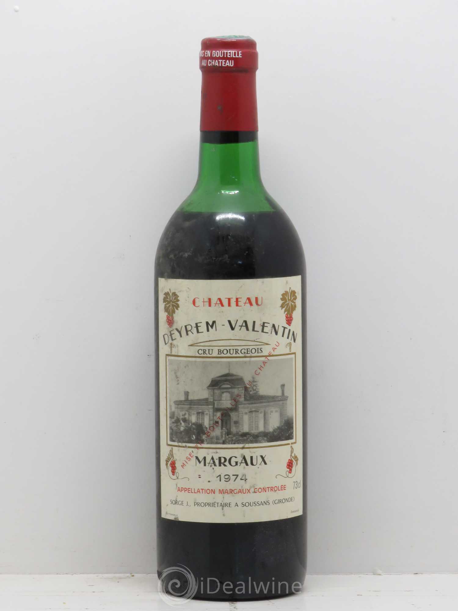 Château Deyrem Valentin Cru Bourgeois 1974 - Lot de 1 bouteille - 0