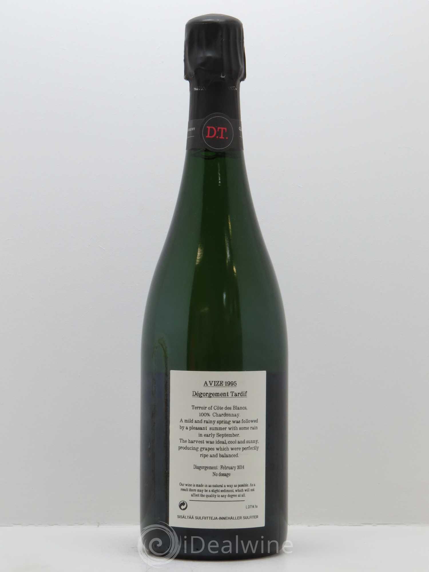 Dégorgement Tardif Jacquesson Avize 1995 - Lot de 1 bouteille - 1