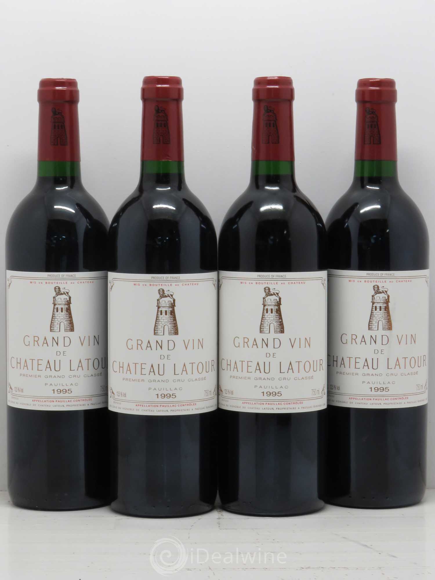 Château Latour 1er Grand Cru Classé 1995 - Lot de 4 bouteilles - 0