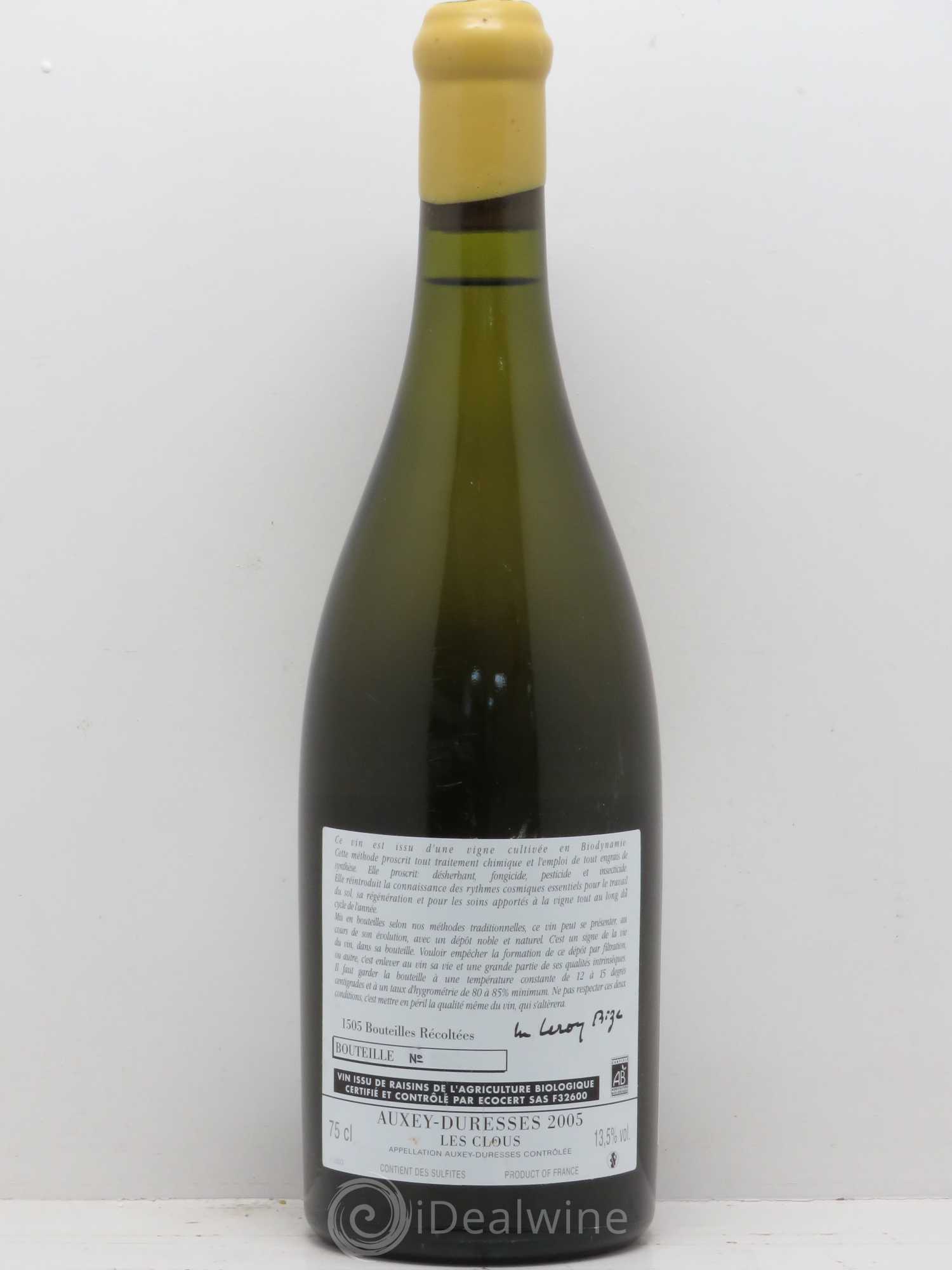 Auxey-Duresses Les Clous d'Auvenay (Domaine) 2005 - Lot de 1 bouteille - 1