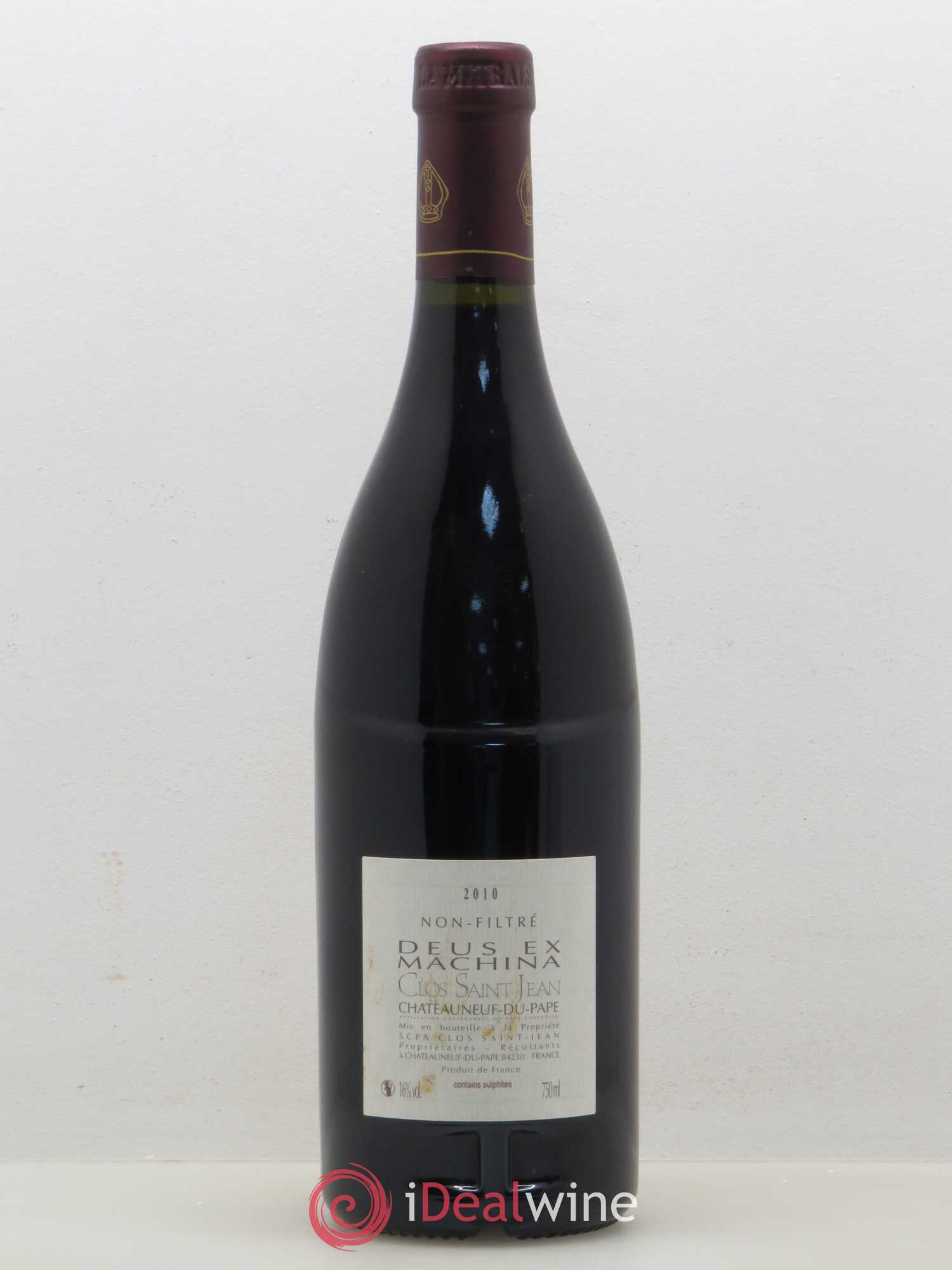 Châteauneuf-du-Pape Clos Saint-Jean Deus Ex Machina Pascal et Vincent Maurel 2010 - Lot de 1 bouteille - 1