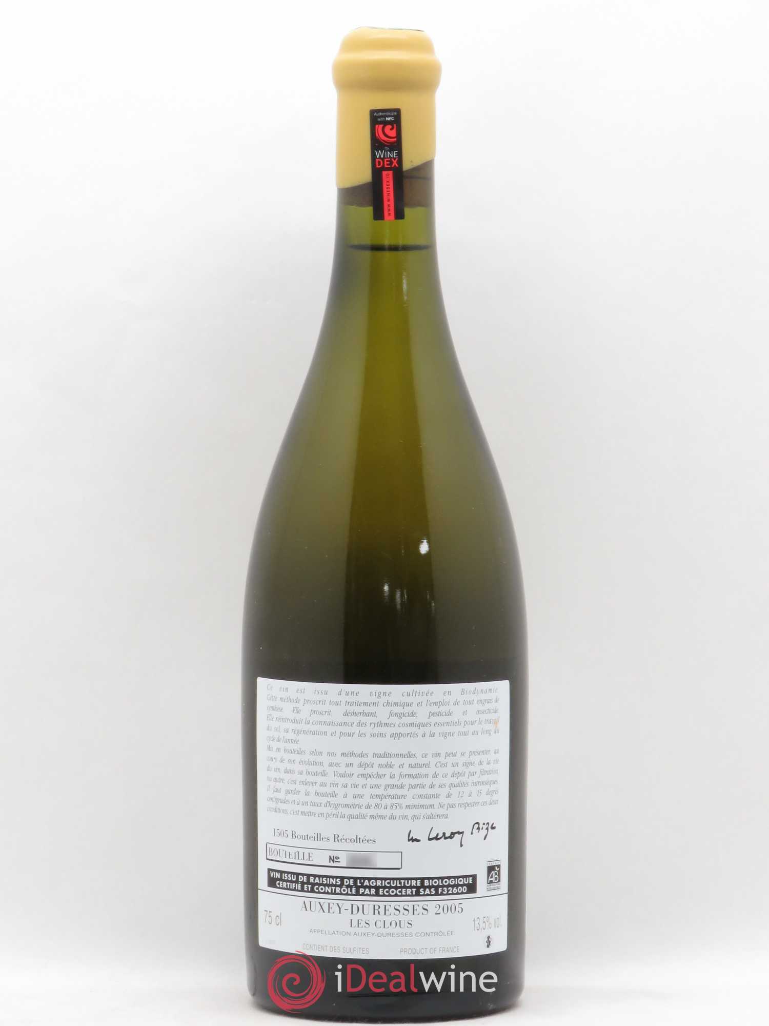 Auxey-Duresses Les Clous d'Auvenay (Domaine) 2005 - Lot de 1 bouteille - 1