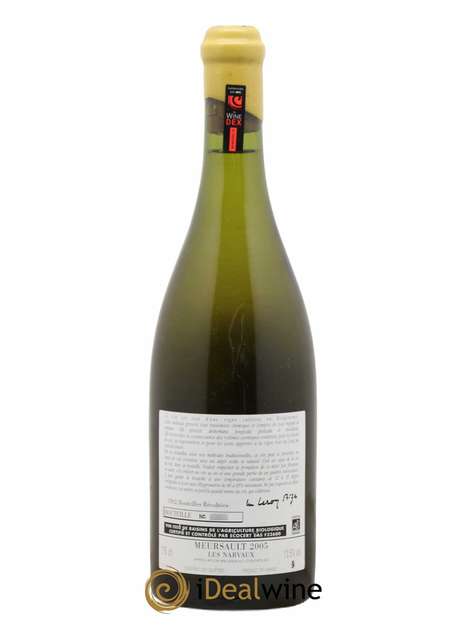 Meursault Les Narvaux d'Auvenay (Domaine) 2005 - Lot de 1 bouteille - 1