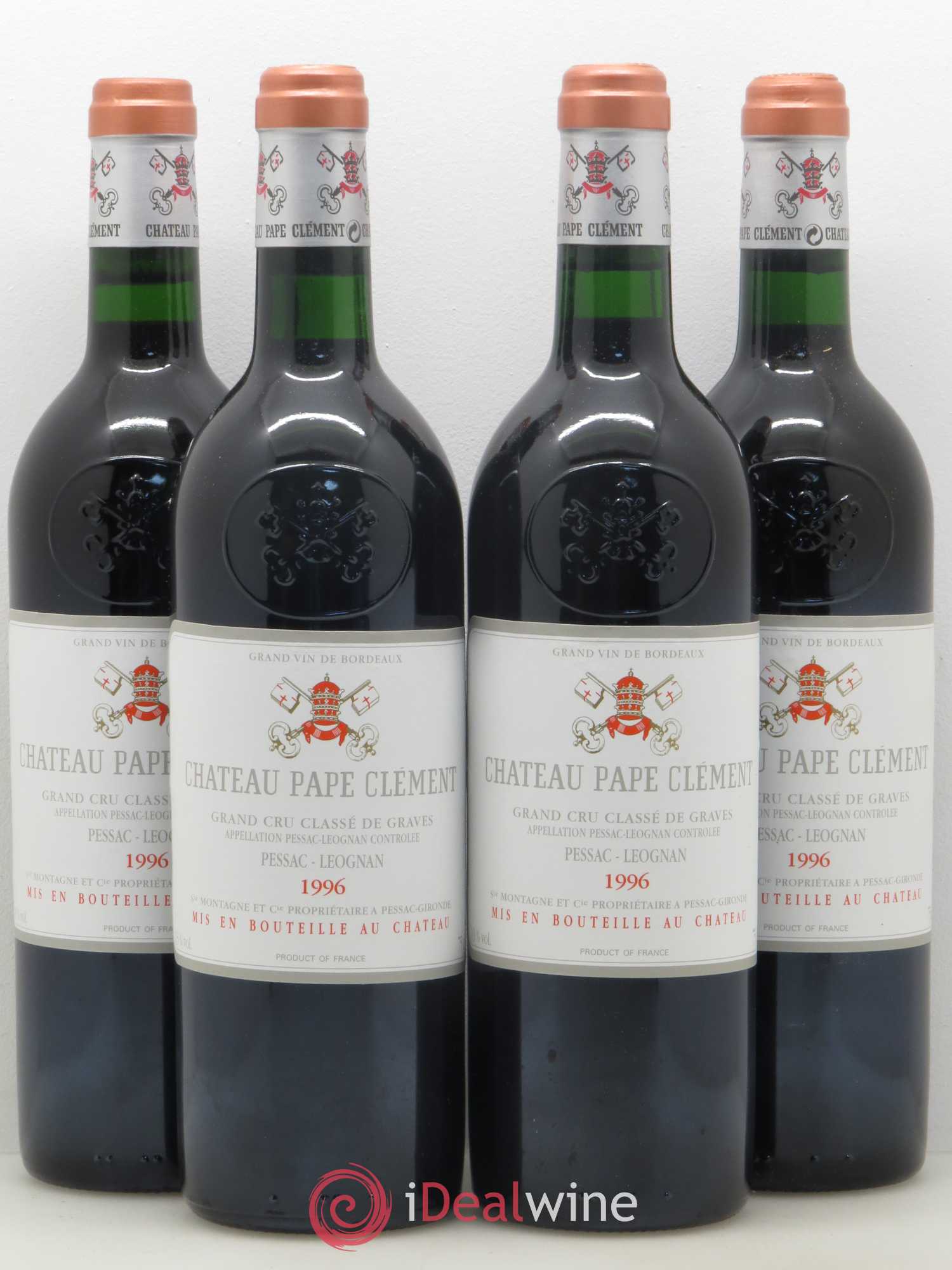 Château Pape Clément Cru Classé de Graves 1996 - Lot de 4 bouteilles - 0