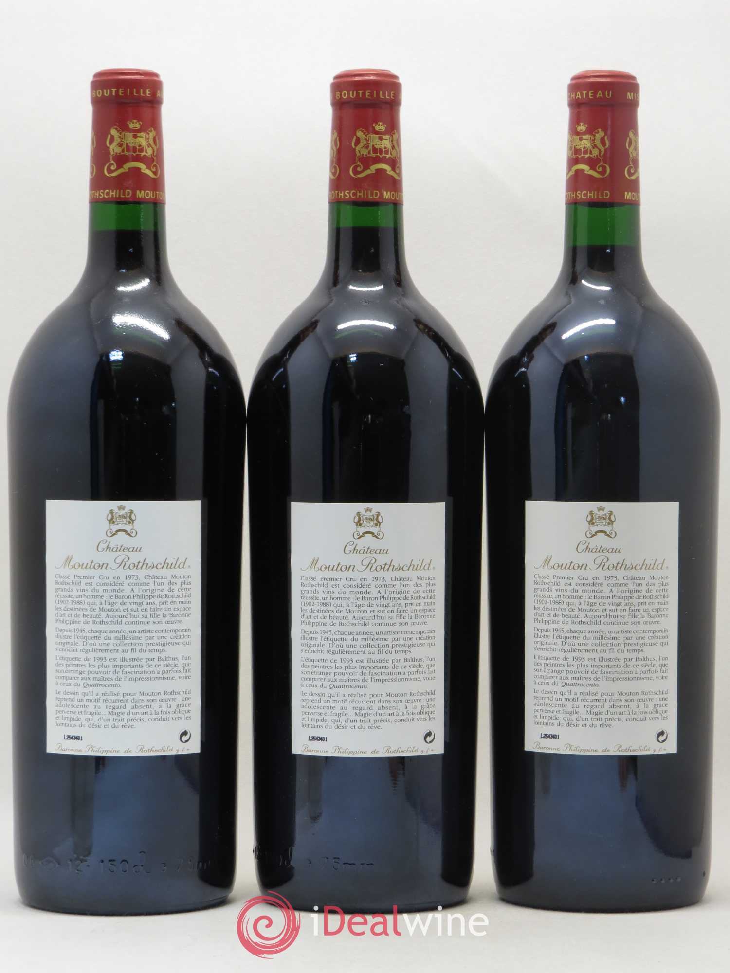 Château Mouton Rothschild 1er Grand Cru Classé 1993 - Lot de 6 magnums - 2
