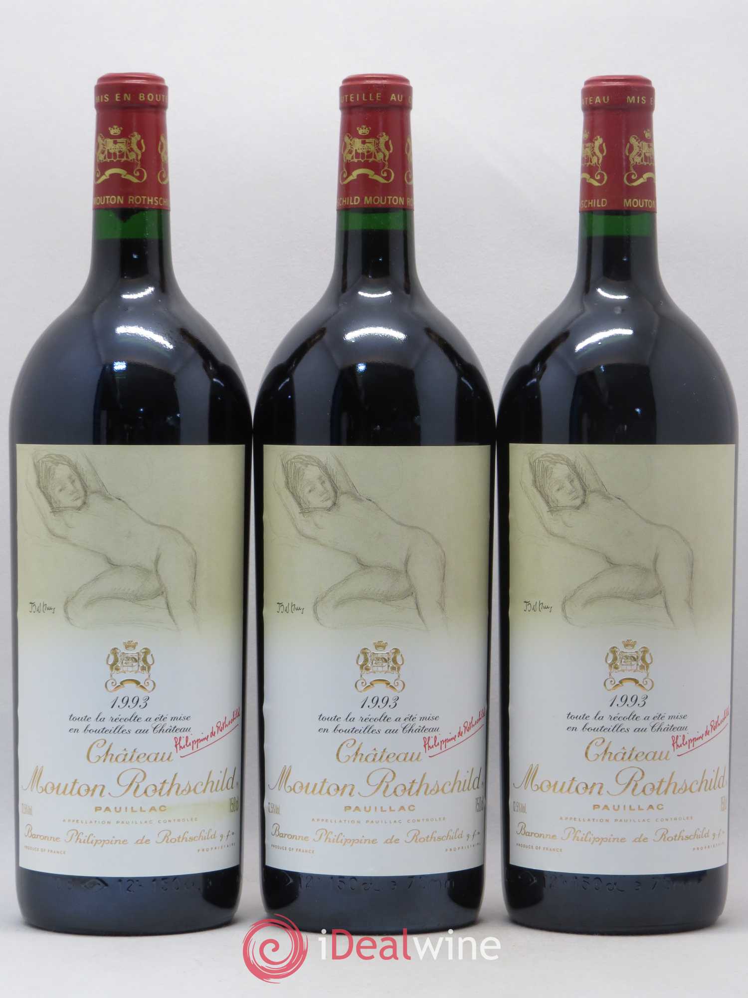 Château Mouton Rothschild 1er Grand Cru Classé 1993 - Lot de 6 magnums - 3