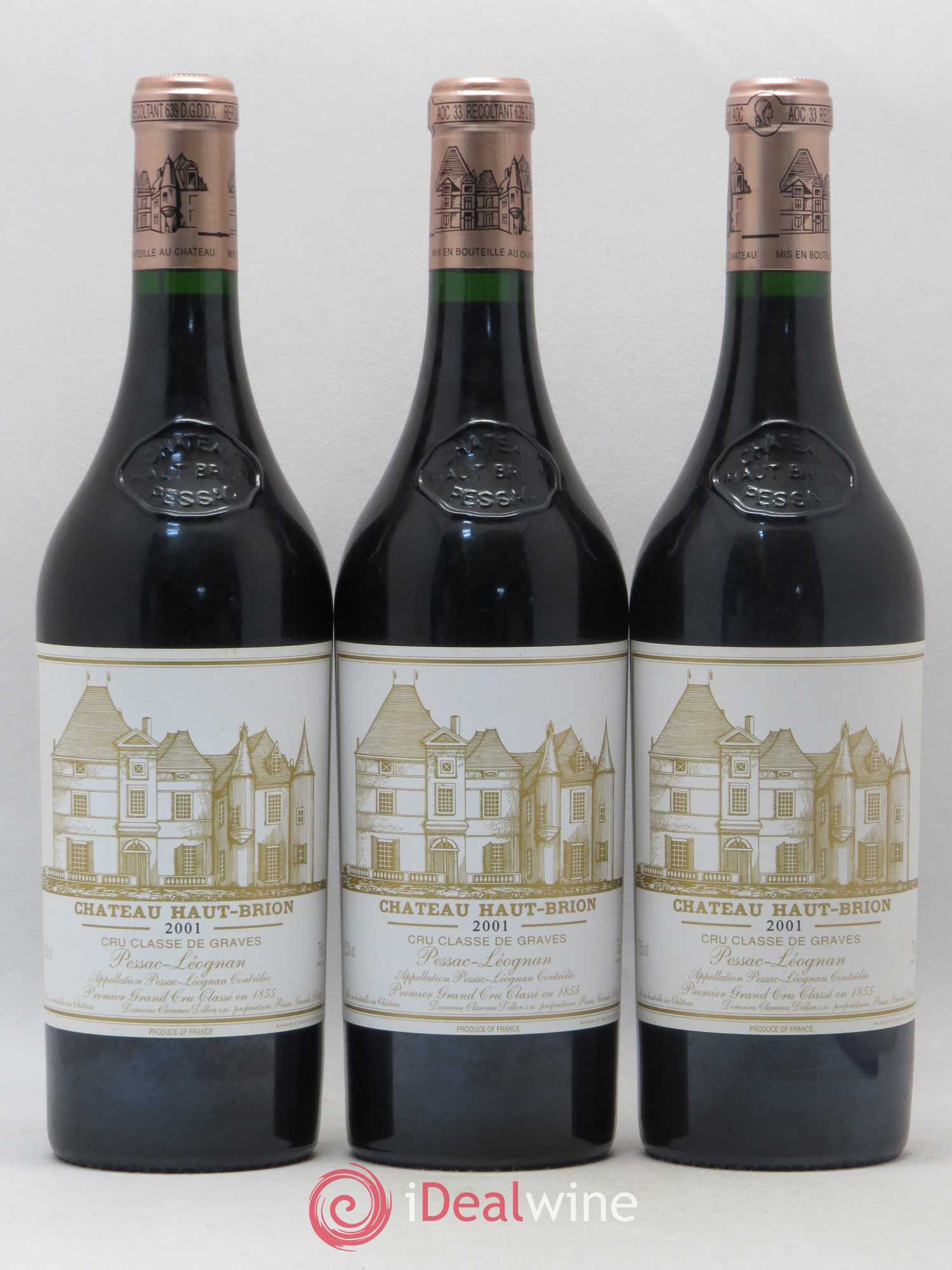 Château Haut Brion 1er Grand Cru Classé 2001 - Lot de 6 bouteilles - 1