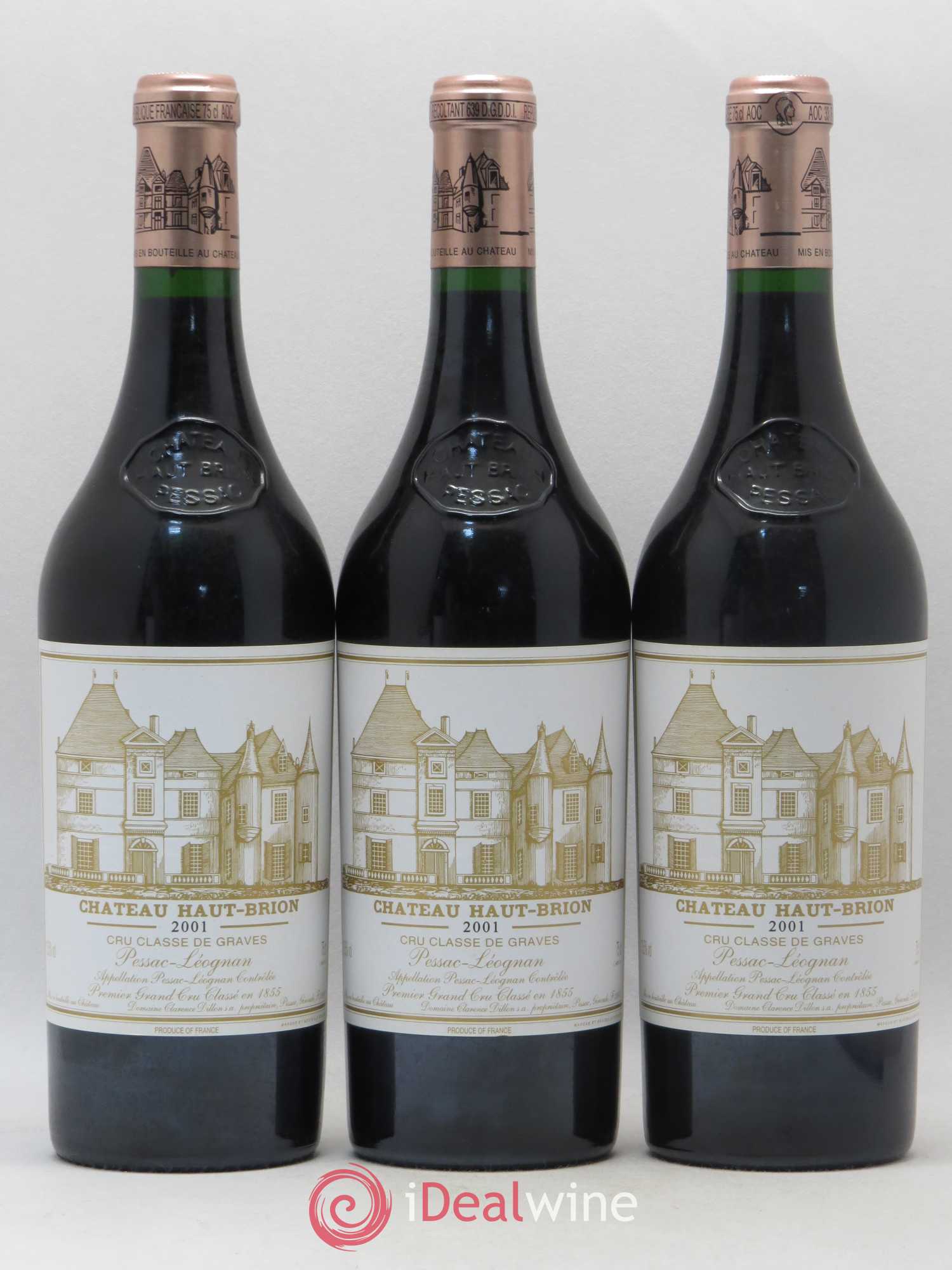 Château Haut Brion 1er Grand Cru Classé 2001 - Lot de 6 bouteilles - 2