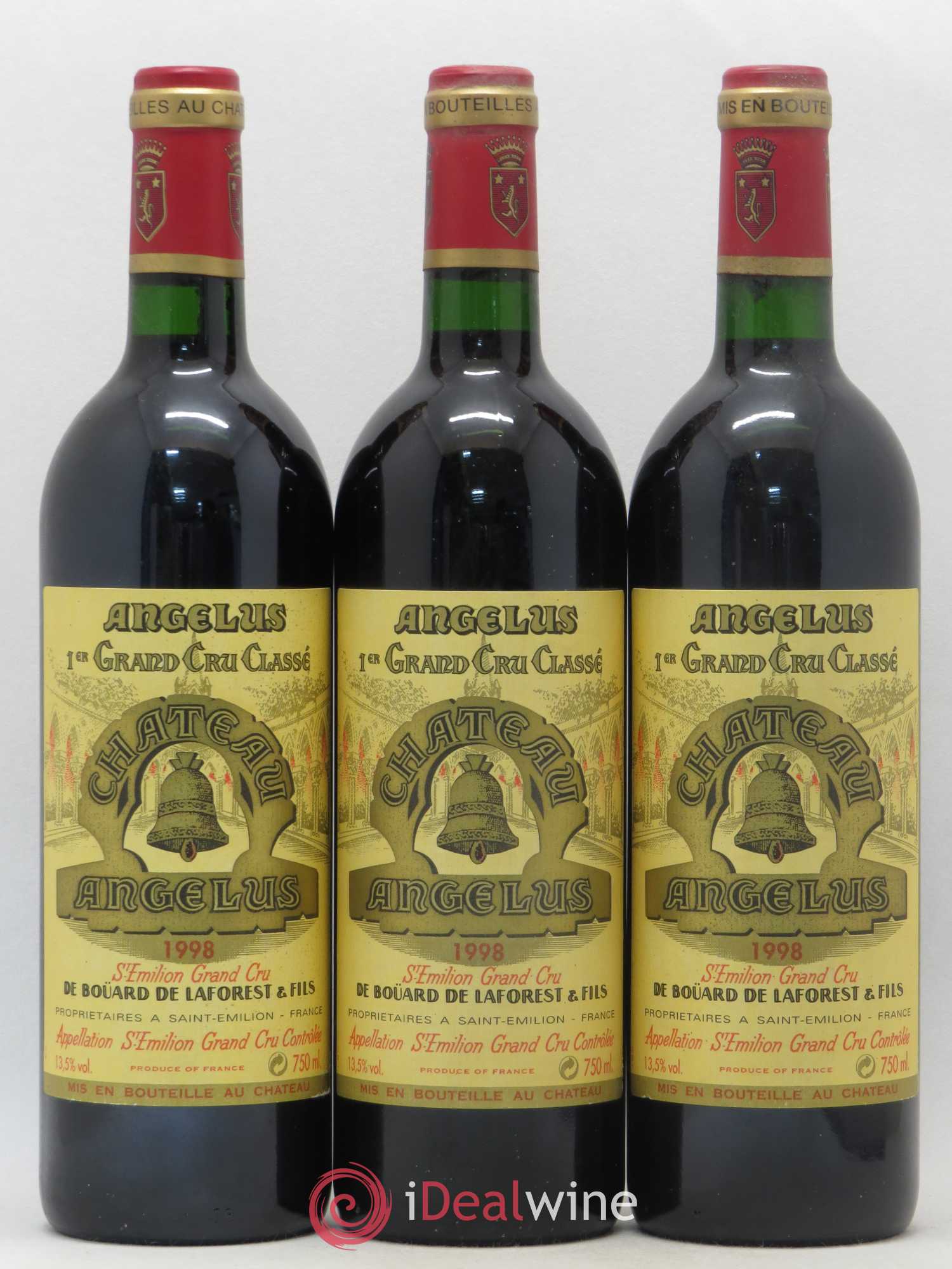 Château Angélus 1er Grand Cru Classé A 1998 - Lot de 6 bouteilles - 1