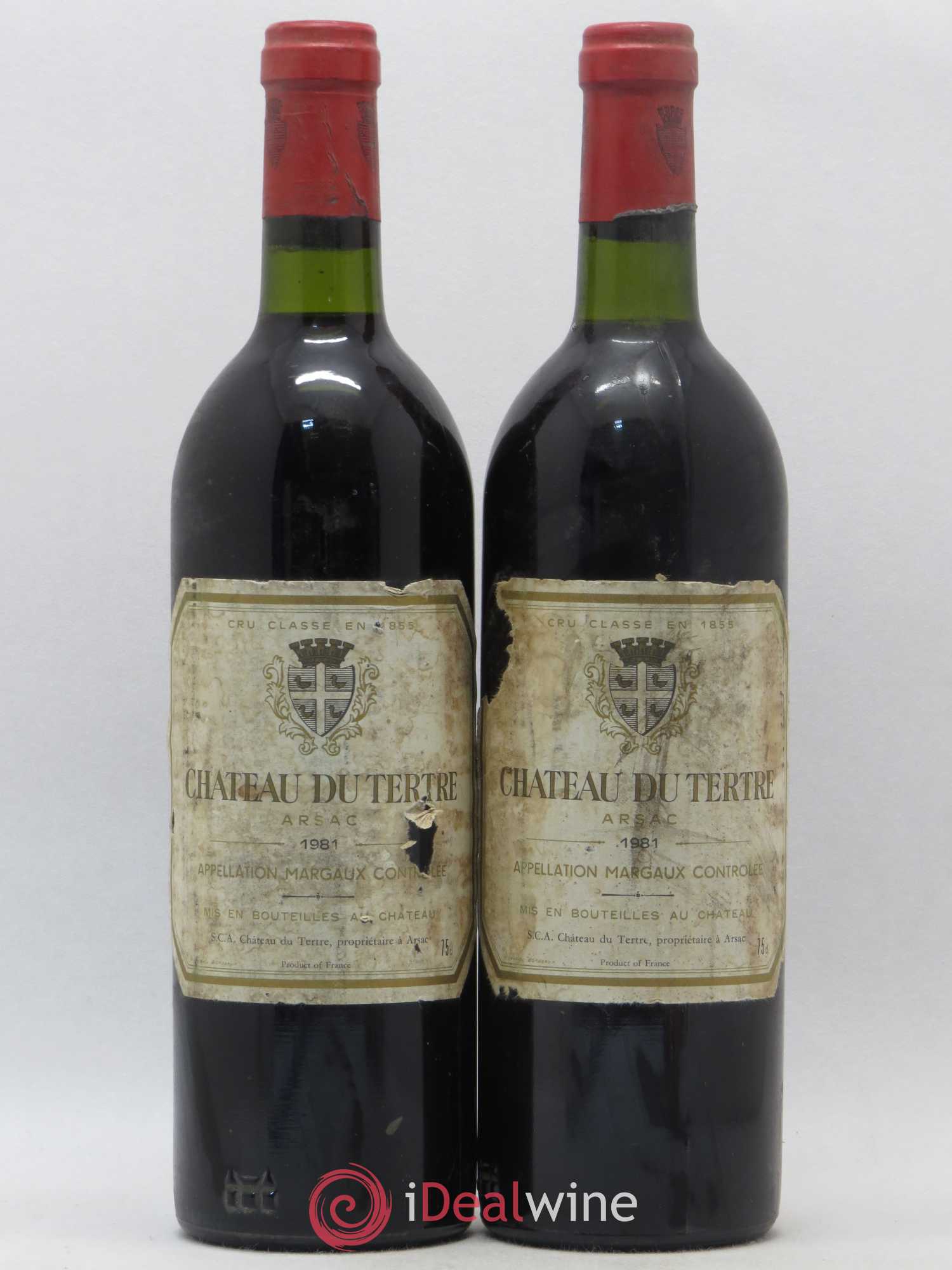 Château du Tertre 5ème Grand Cru Classé 1981 - Lot de 2 bouteilles - 0