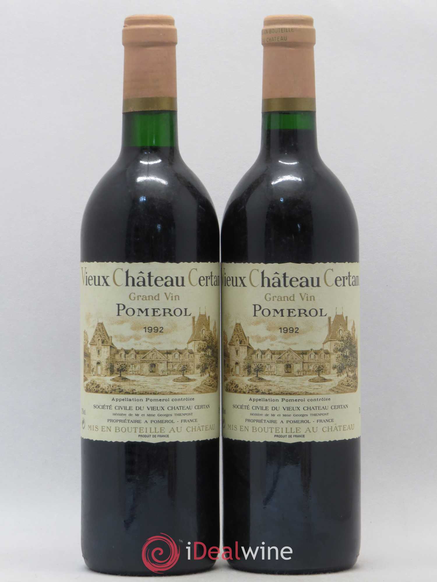 Vieux Château Certan 1992 - Lot de 2 bouteilles - 0