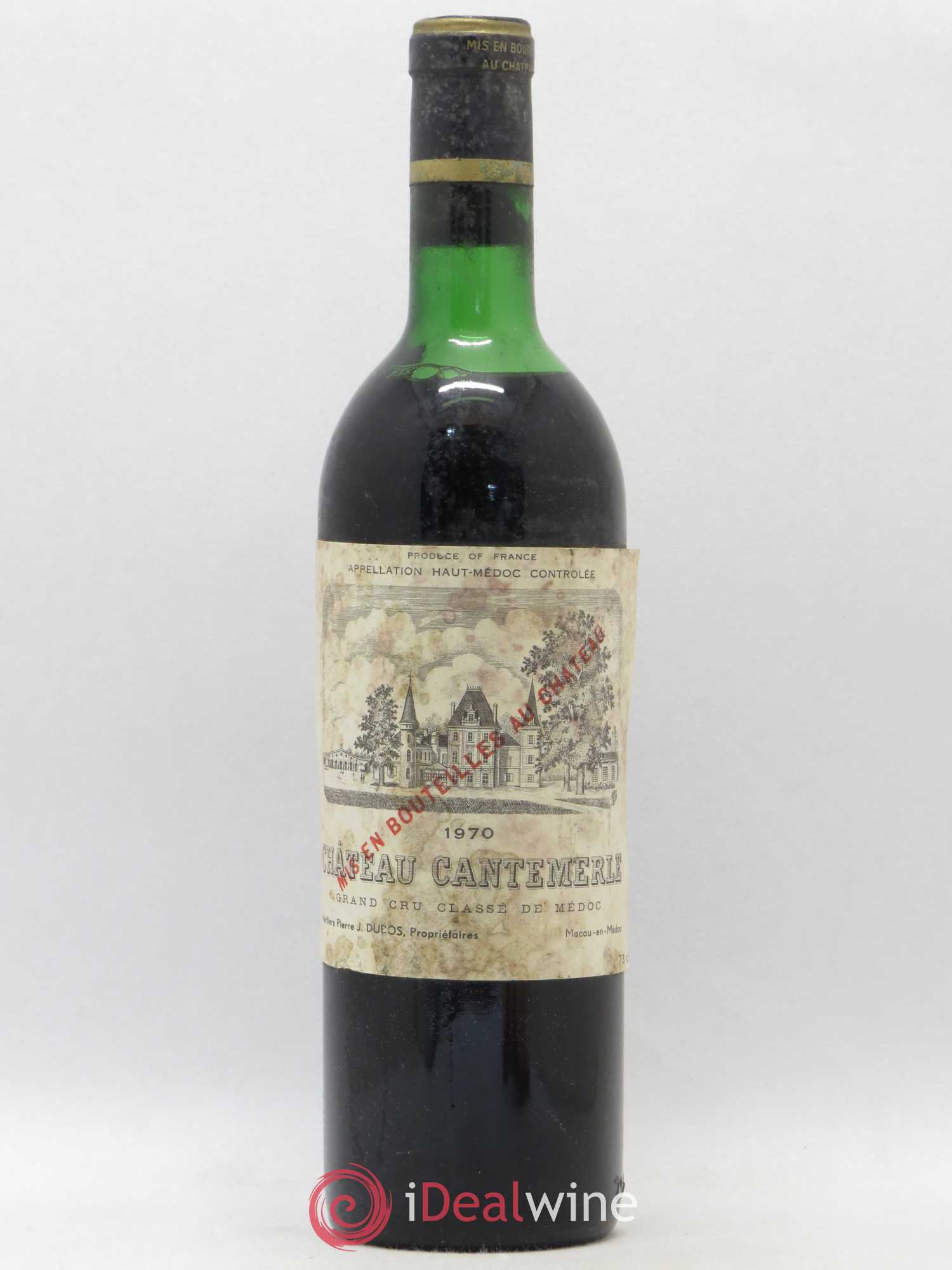 Château Cantemerle 5ème Grand Cru Classé 1970 - Lot de 1 bouteille - 0