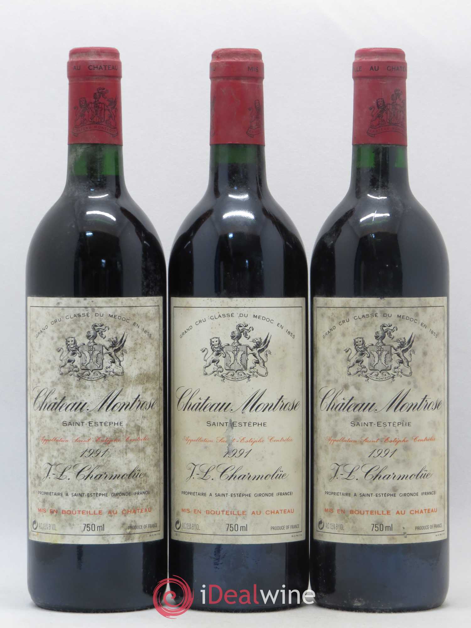 Château Montrose 2ème Grand Cru Classé 1991 - Lot de 3 bouteilles - 0