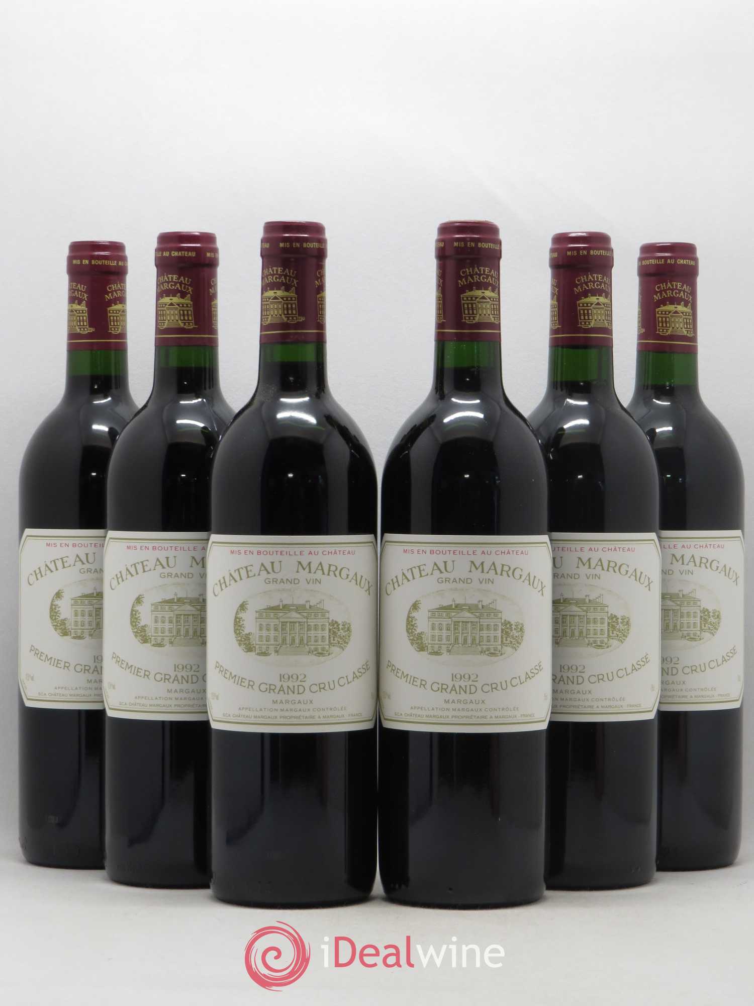Château Margaux 1er Grand Cru Classé 1992 - Lot de 6 bouteilles - 0