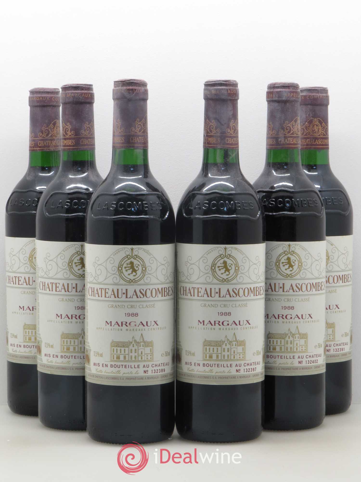 Château Lascombes 2ème Grand Cru Classé 1988 - Lot de 6 bouteilles - 0