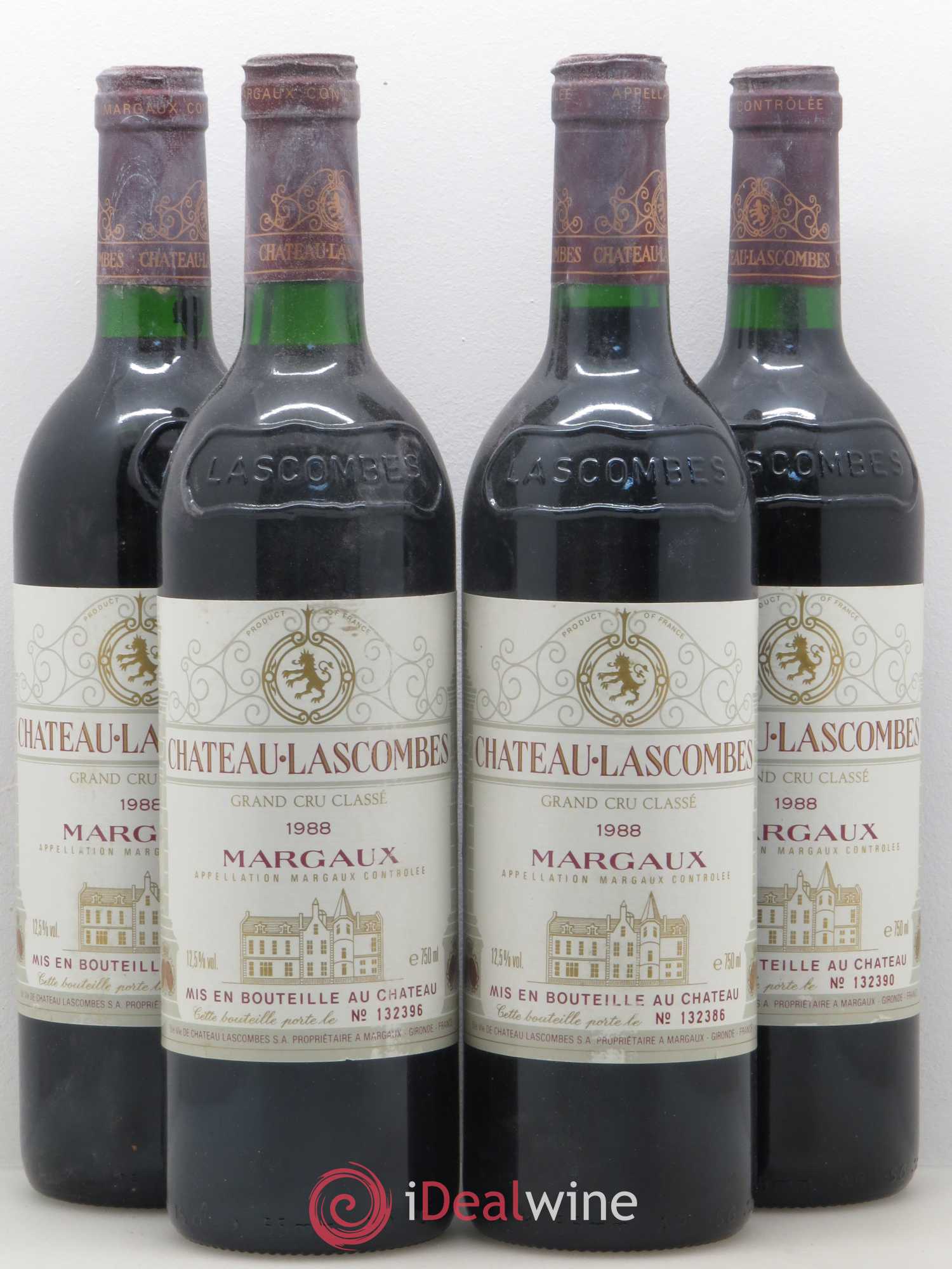 Château Lascombes 2ème Grand Cru Classé 1988 - Lot de 4 bouteilles - 0