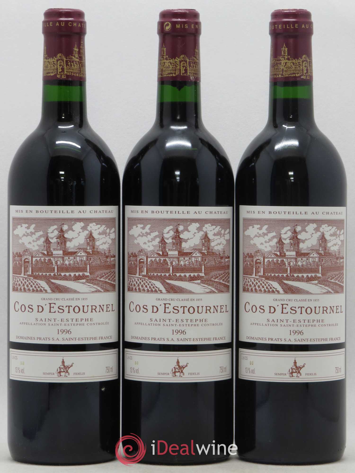 Cos d'Estournel 2ème Grand Cru Classé 1996 - Lot de 12 bouteilles - 1