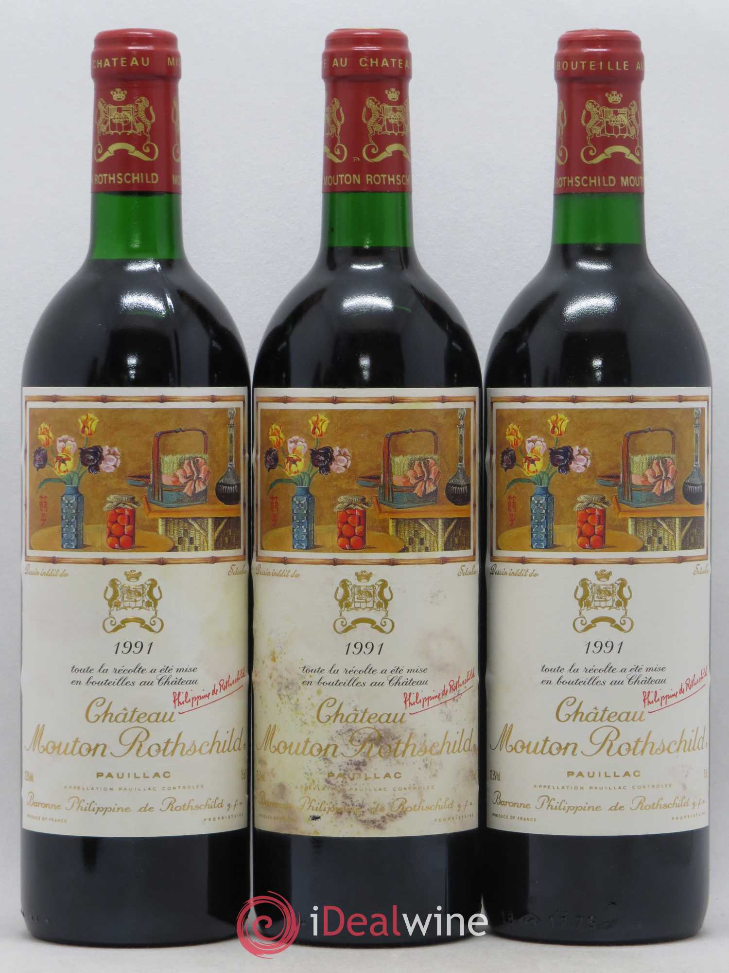 Château Mouton Rothschild 1er Grand Cru Classé 1991 - Lot de 6 bouteilles - 3