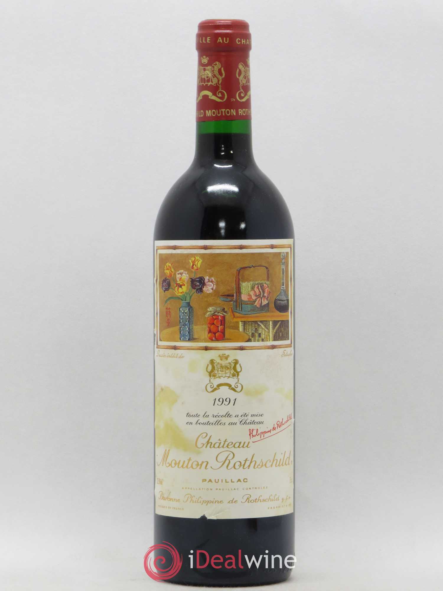 Château Mouton Rothschild 1er Grand Cru Classé 1991 - Lot de 1 bouteille - 0