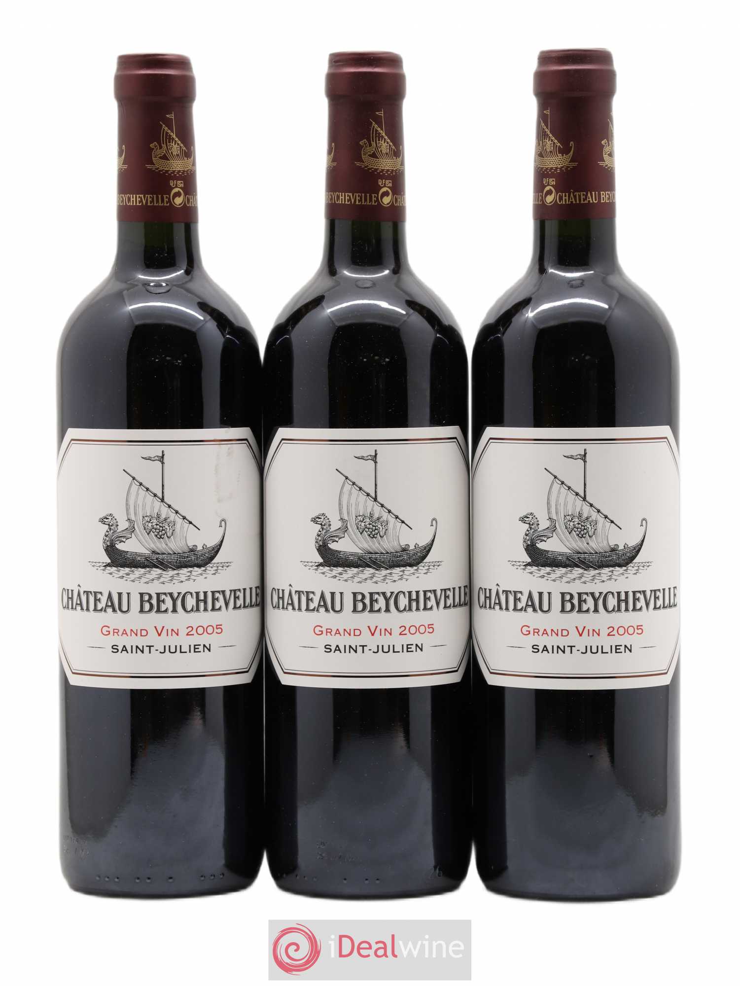 Château Beychevelle 4ème Grand Cru Classé 2005 - Lot de 3 bouteilles - 0