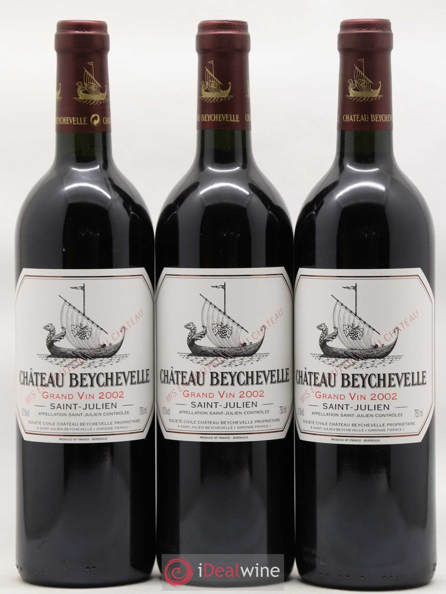 Château Beychevelle 4ème Grand Cru Classé 2002 - Lot de 12 bouteilles - 1