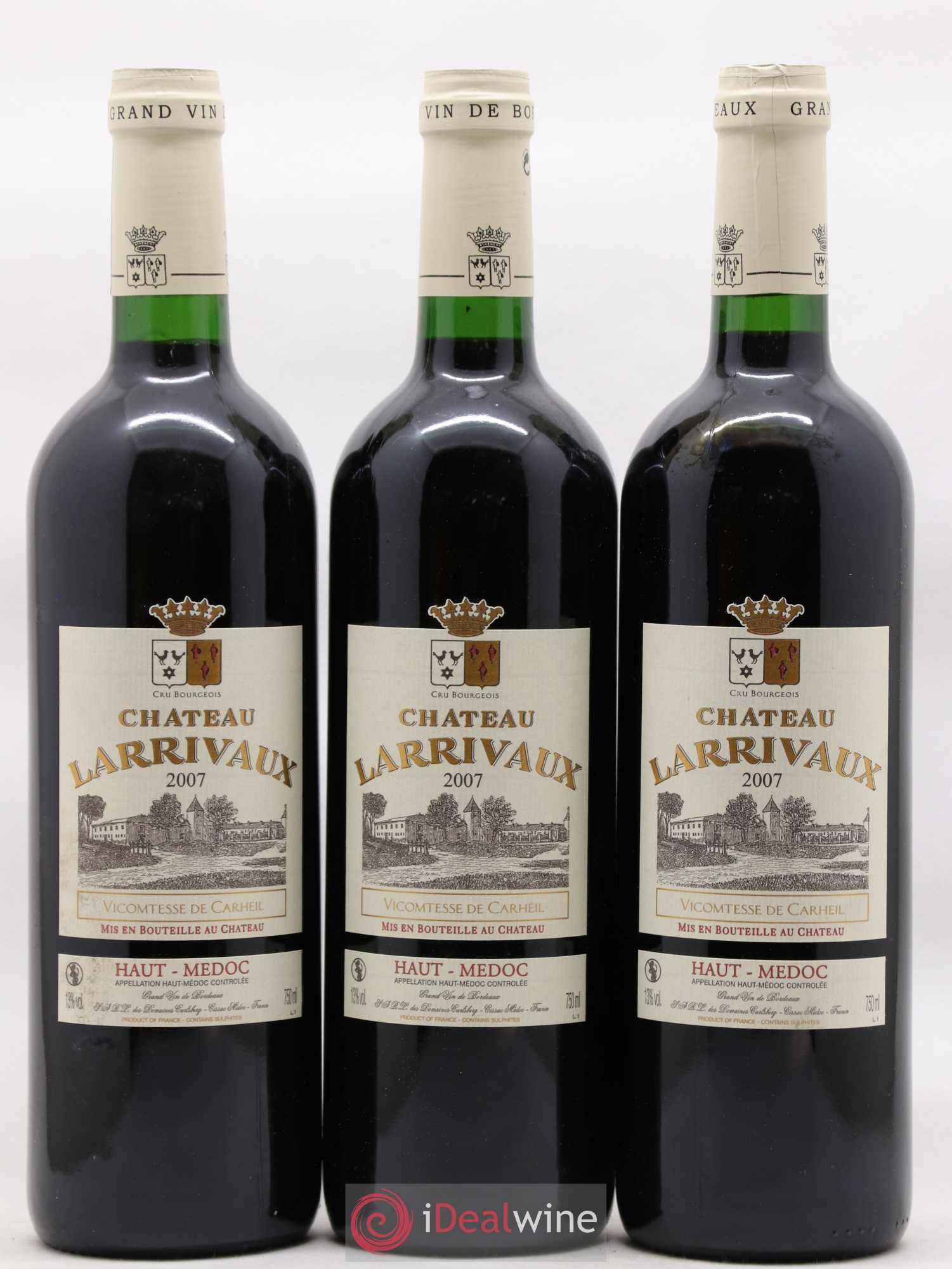 Château Larrivaux Cru Bourgeois 2007 - Lot de 6 bouteilles - 1