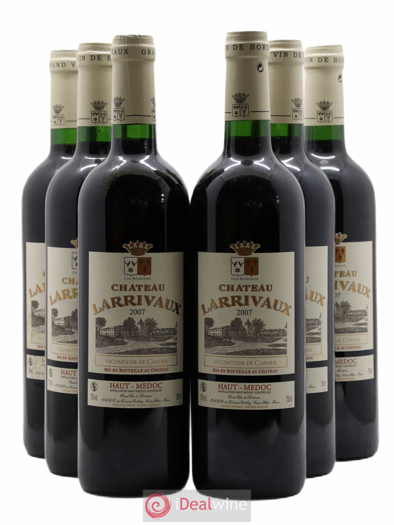 Château Larrivaux Cru Bourgeois 2007 - Lot de 6 bouteilles - 0