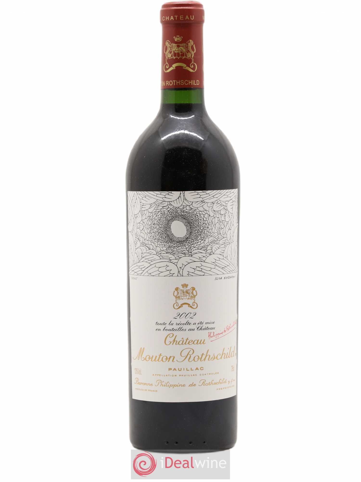 Château Mouton Rothschild 1er Grand Cru Classé 2002 - Lot de 1 bouteille - 0