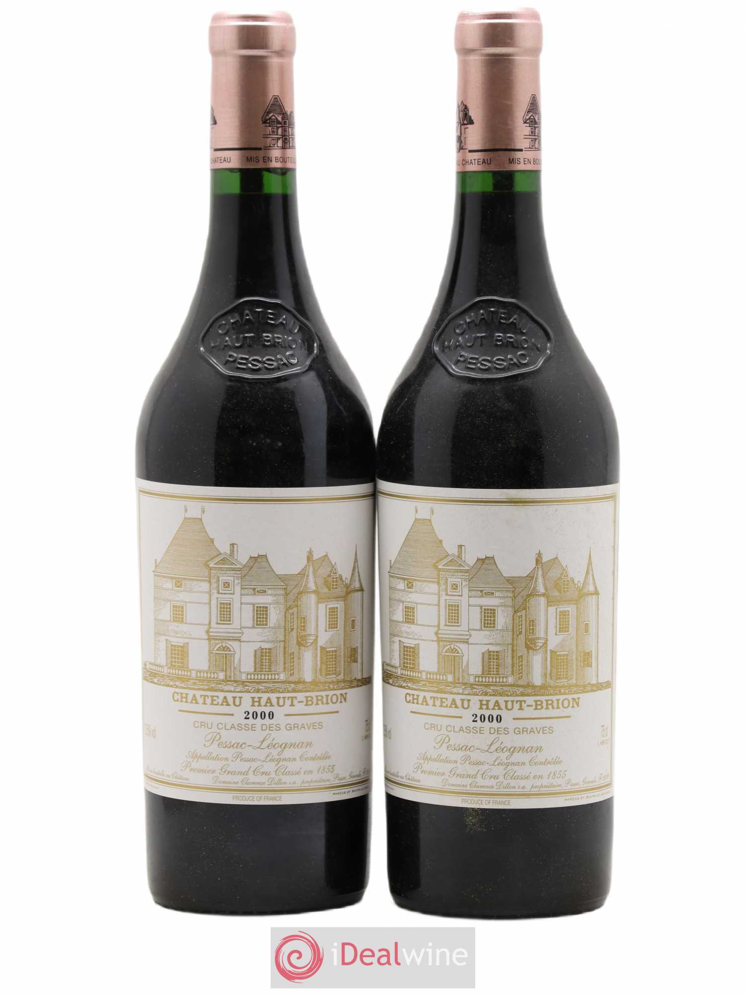 Château Haut Brion 1er Grand Cru Classé 2000 - Lot de 2 bouteilles - 0