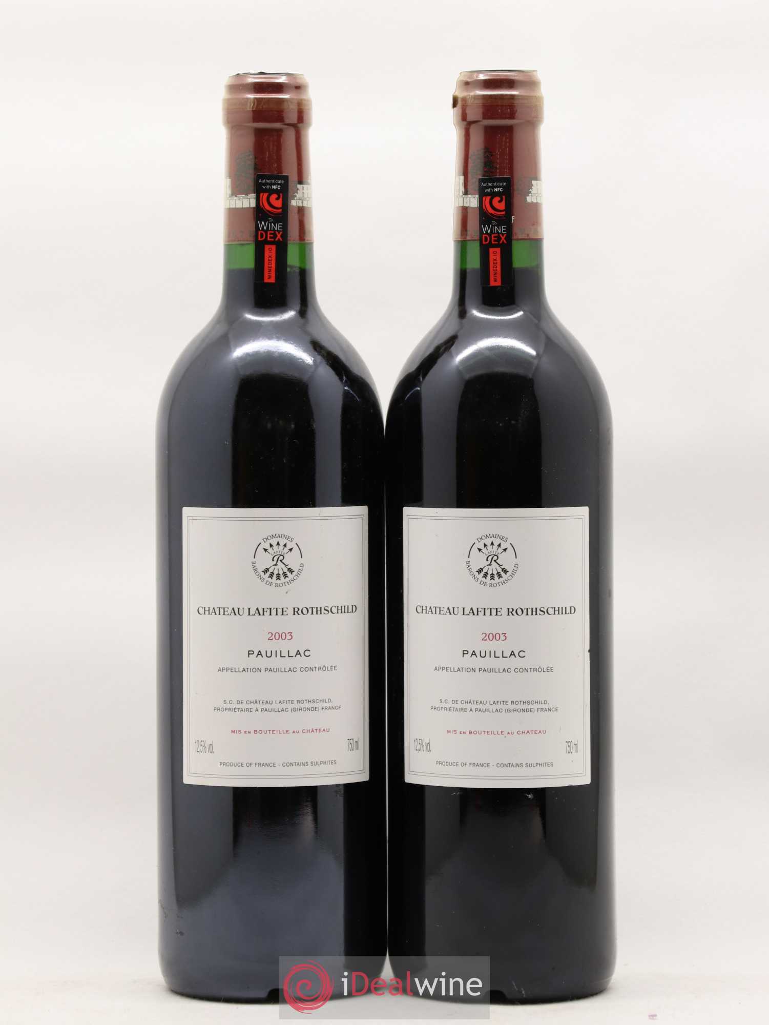 Château Lafite Rothschild 1er Grand Cru Classé 2003 - Lot de 2 bouteilles - 1